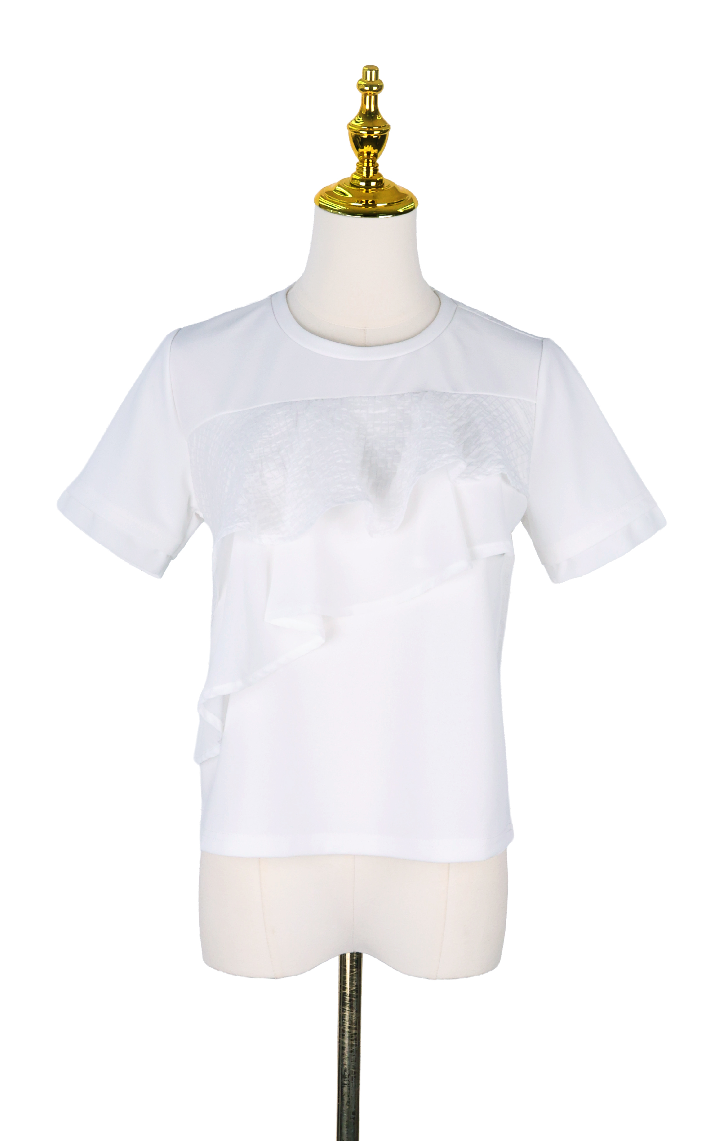 Layered Ruffled Spliced Top ST0417