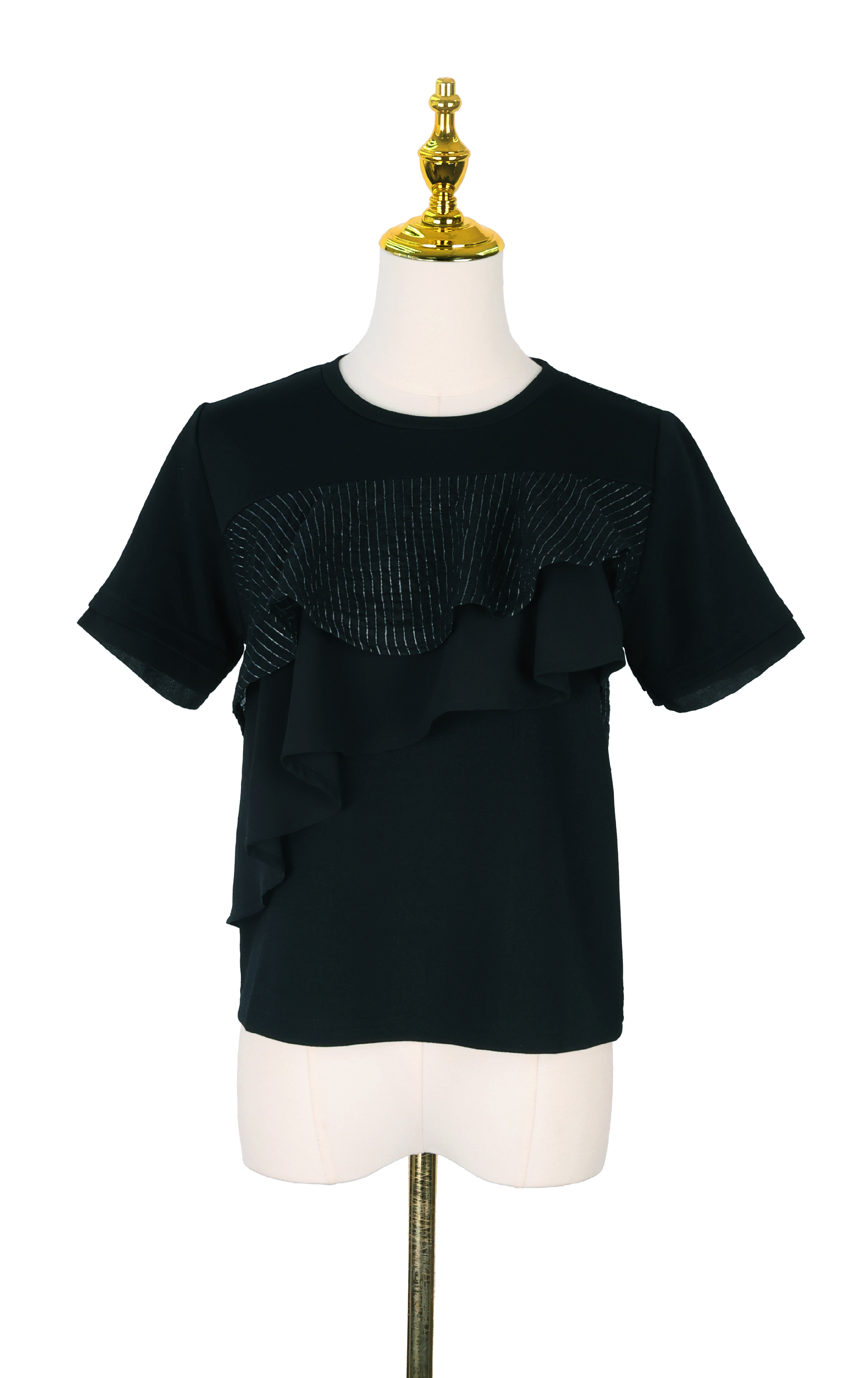 Layered Ruffled Spliced Top ST0417
