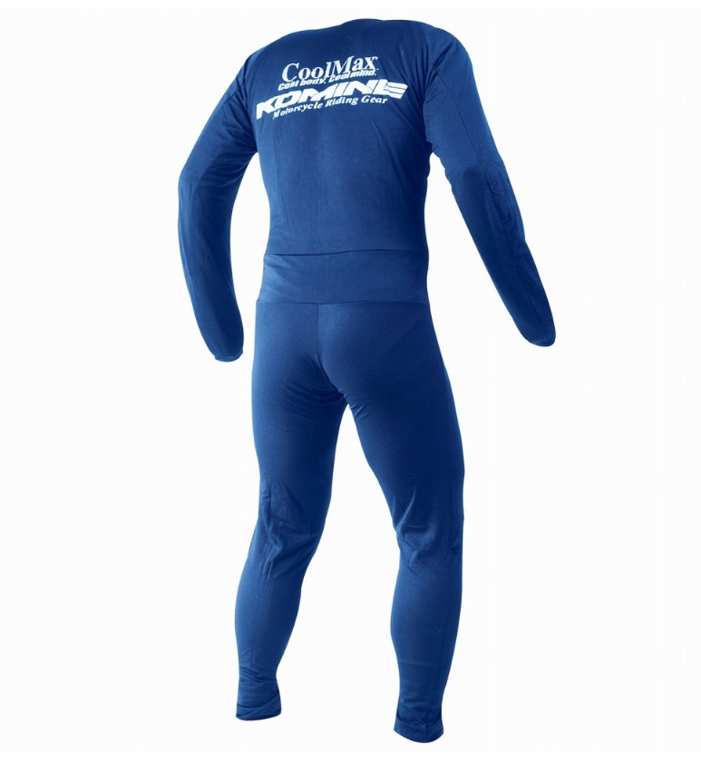 KOMINE 03-353 Coolmax Full Body Motorcycle Undersuit - Quick Dry Racing Inner Suit Base Layer Black