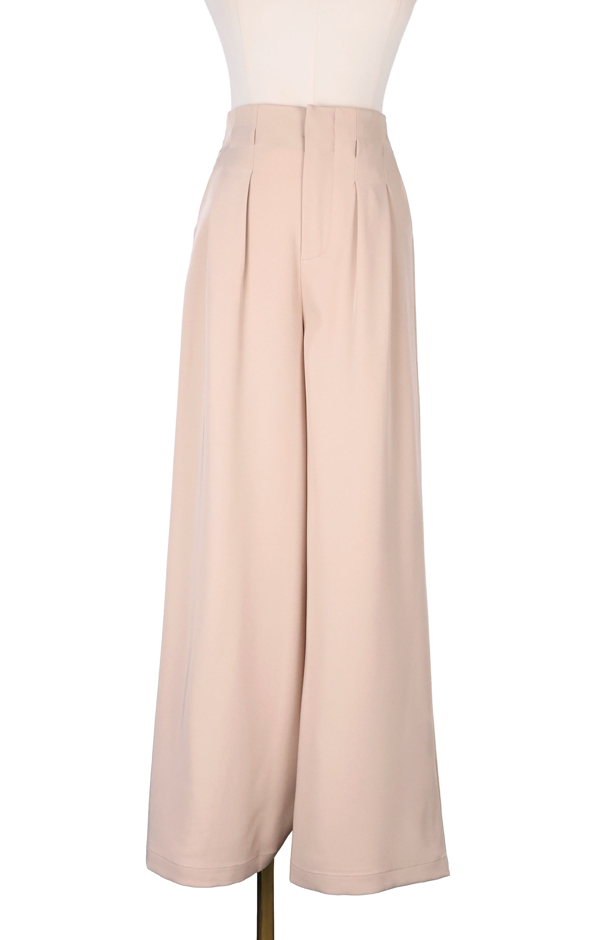 Sleek Drapey Pleated Wide-Leg Trousers PT0503