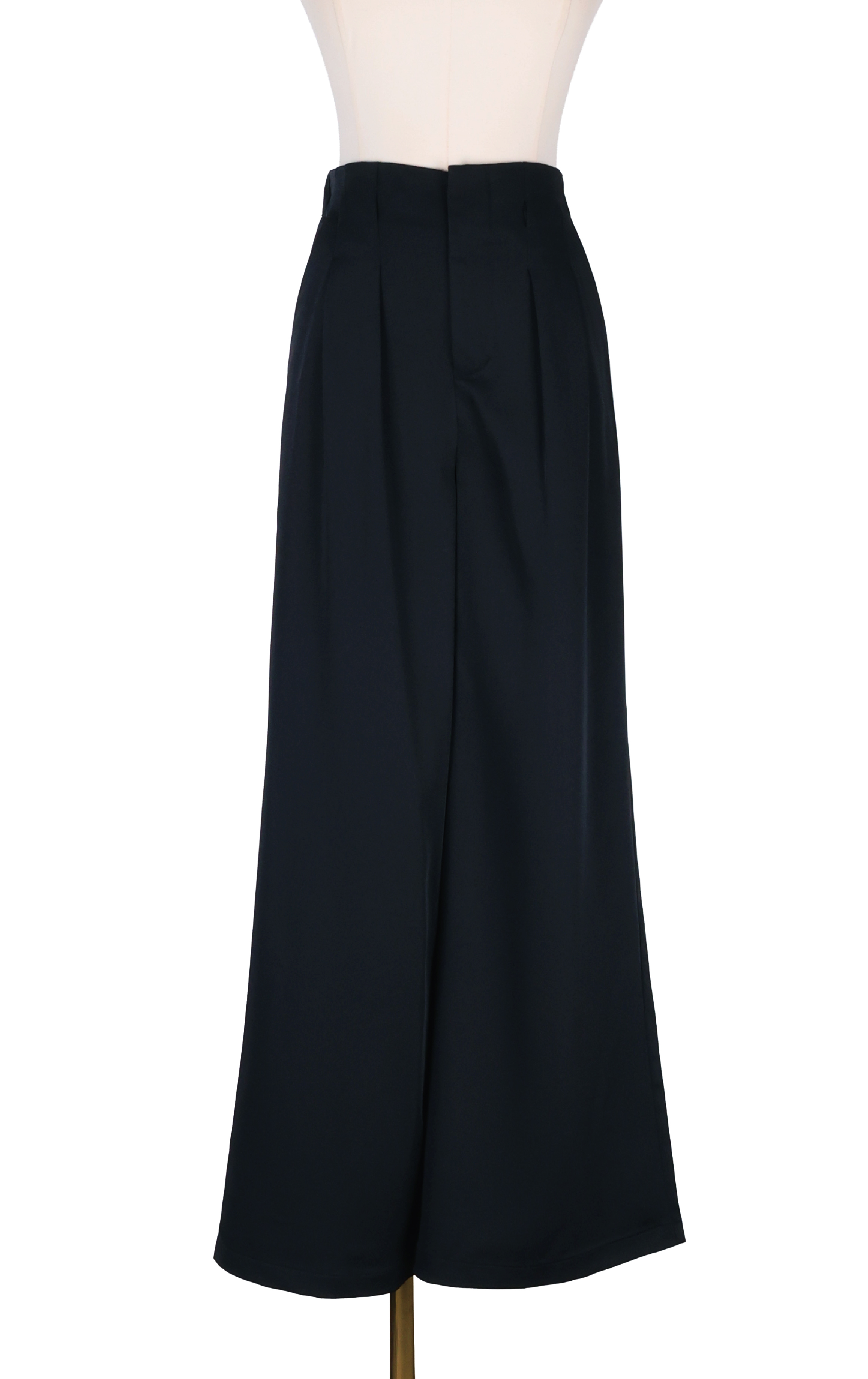 Sleek Drapey Pleated Wide-Leg Trousers PT0503
