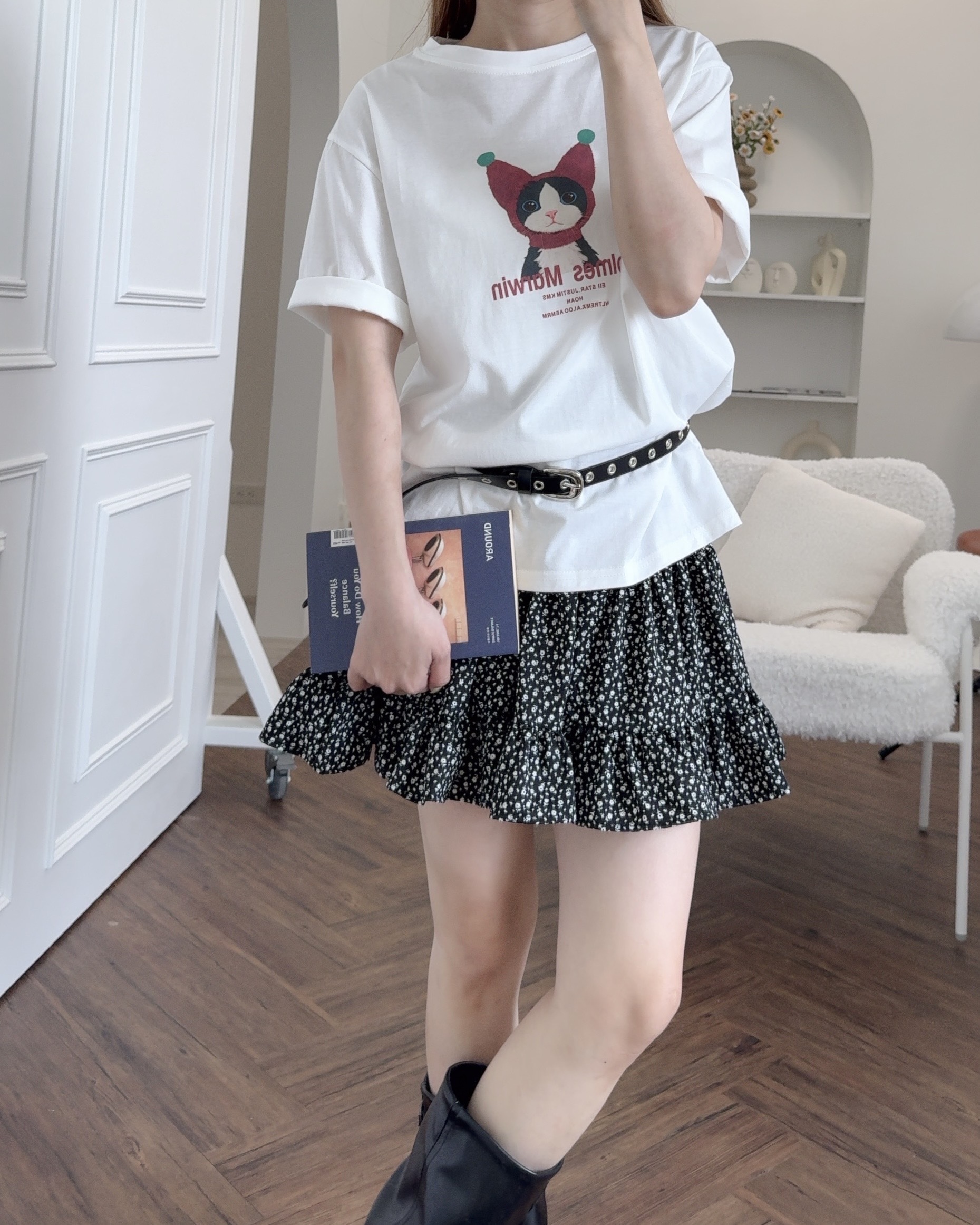 法朵Fado shop｜小紅貓喵喵冰爽棉Tee 0215134  四色
