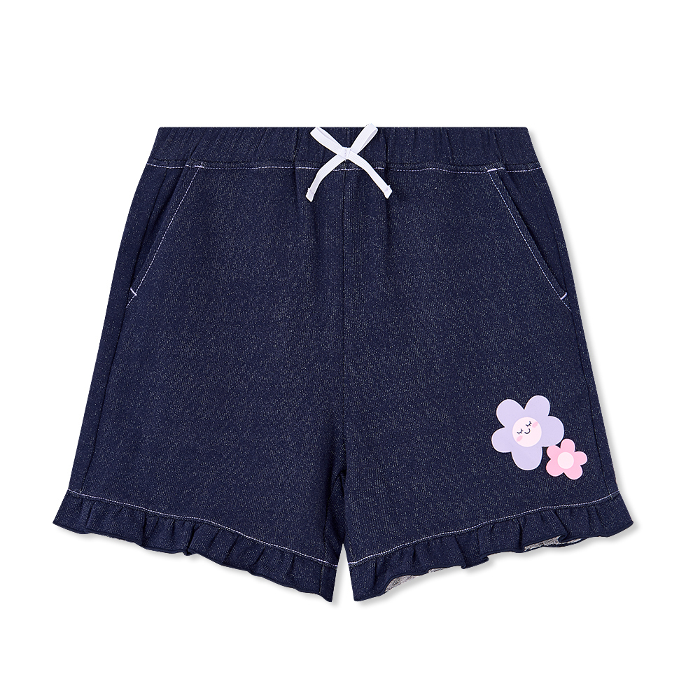 Girls Graphic Denim Shorts