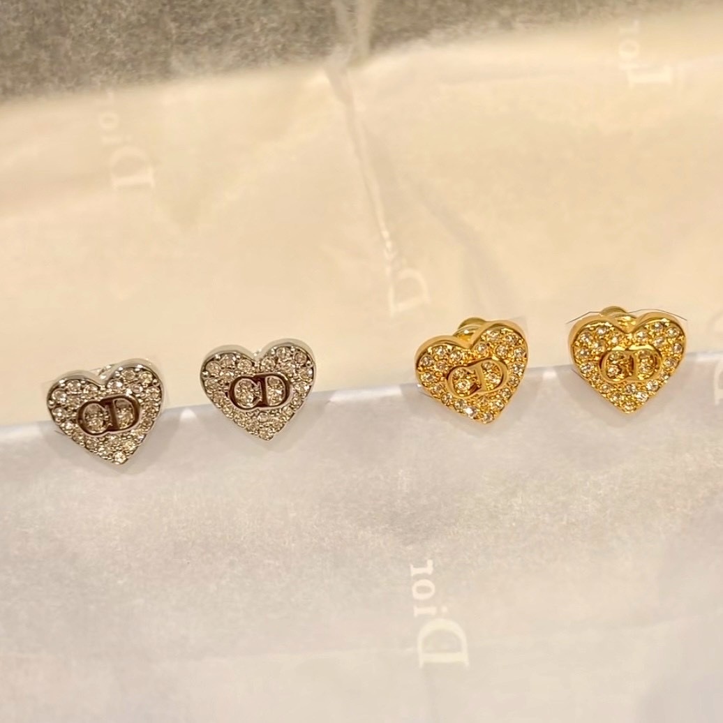 18k Dr”滿鑽小愛心CD高奢定製耳釘