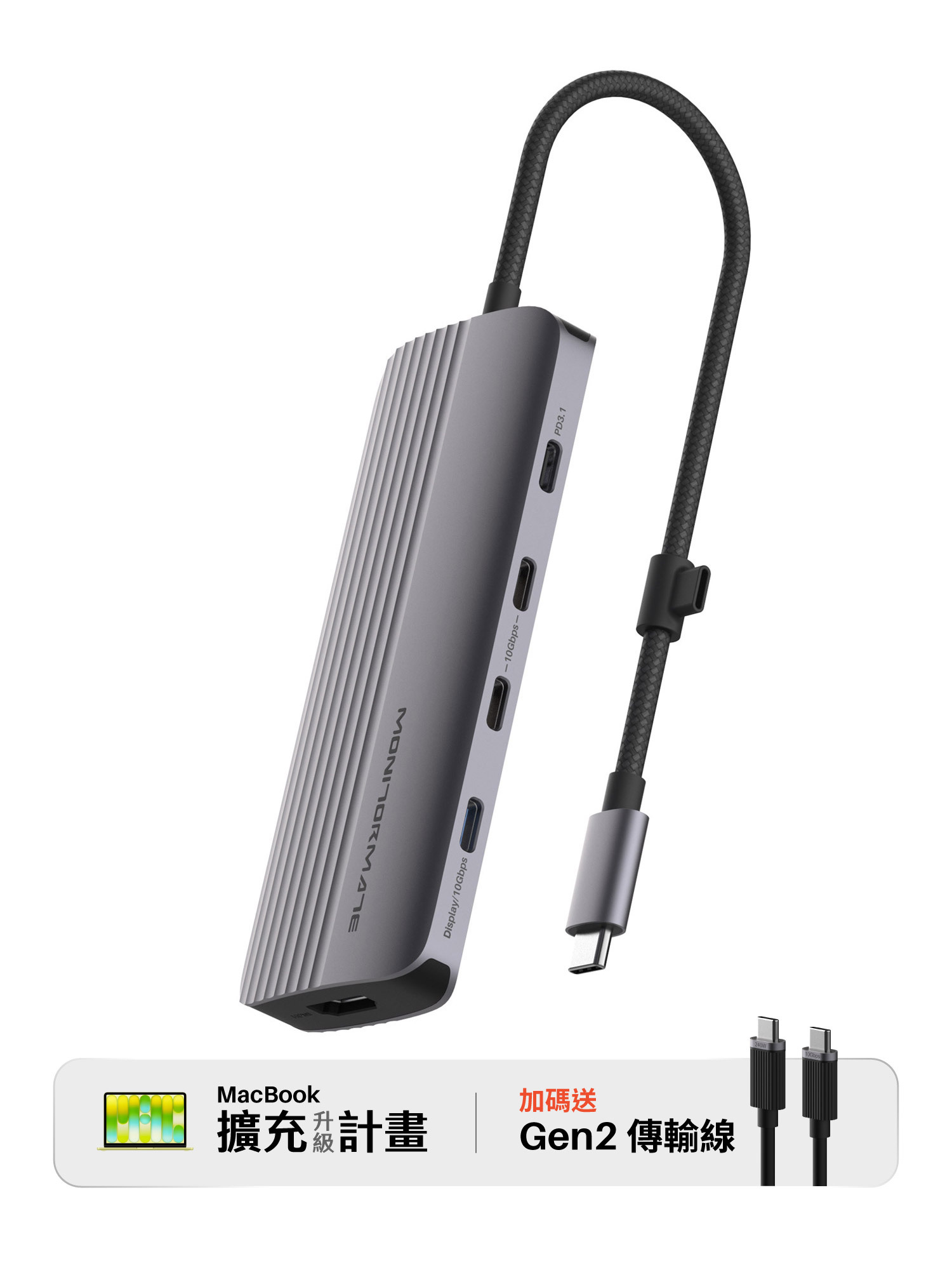 C91s USB-C Gen2 九合一雙影像輸出轉接器