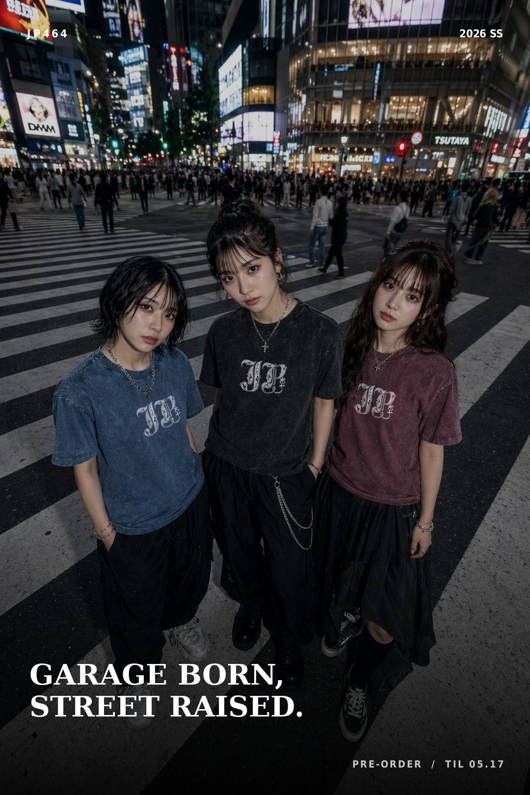 {JP464} Vintage Wash Heavy Tee