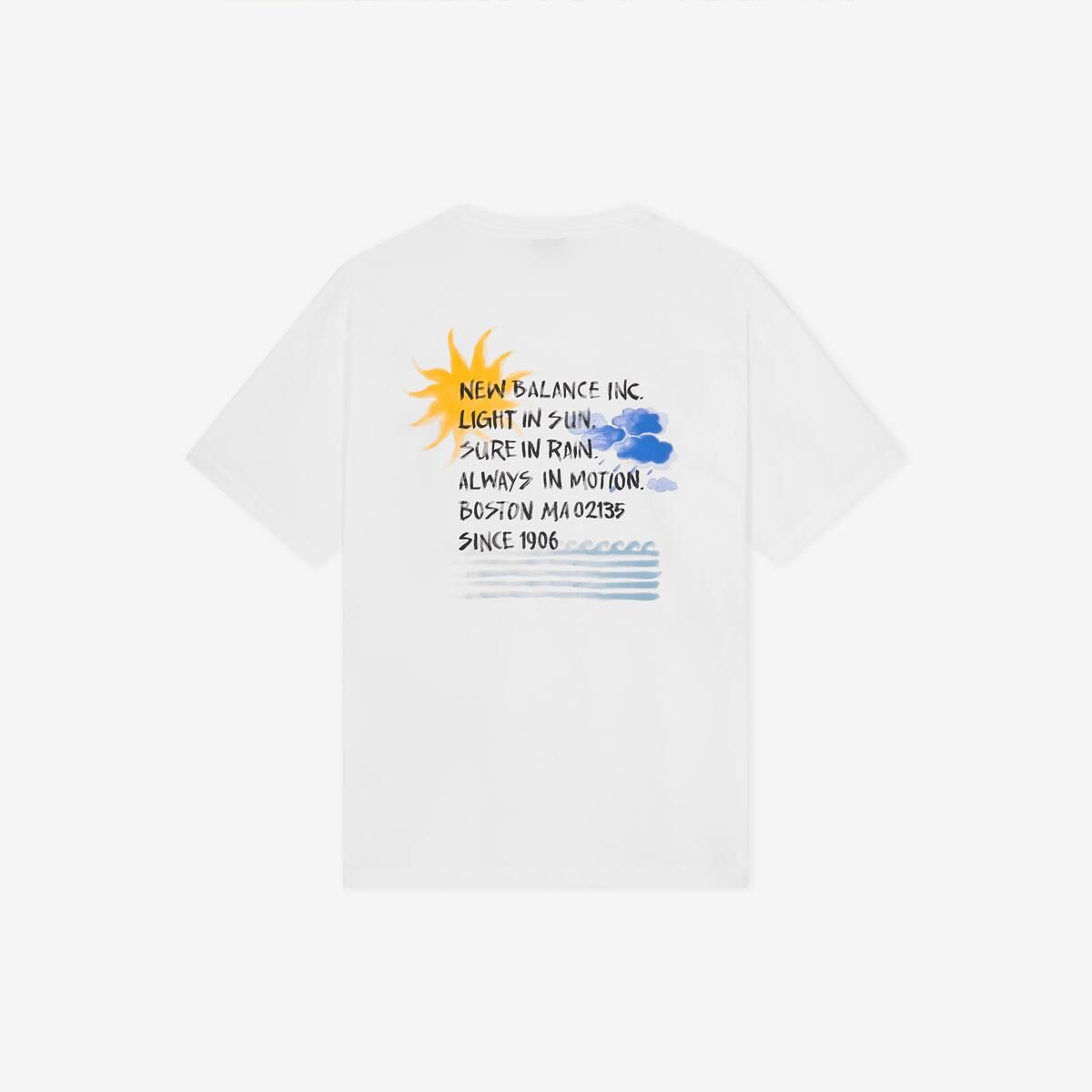 韓國代購 NEW BALANCE UNI Sunny Rainy Water Lettering Tee
