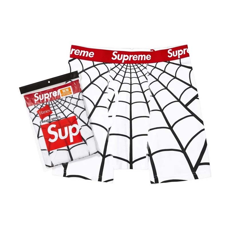 Supreme Hanes Spider-Man Boxer Briefs (2 Pack) 蜘蛛人 純棉四角內褲 運動四角褲 2入一組 白色 SS26A66-WB [台灣現貨]