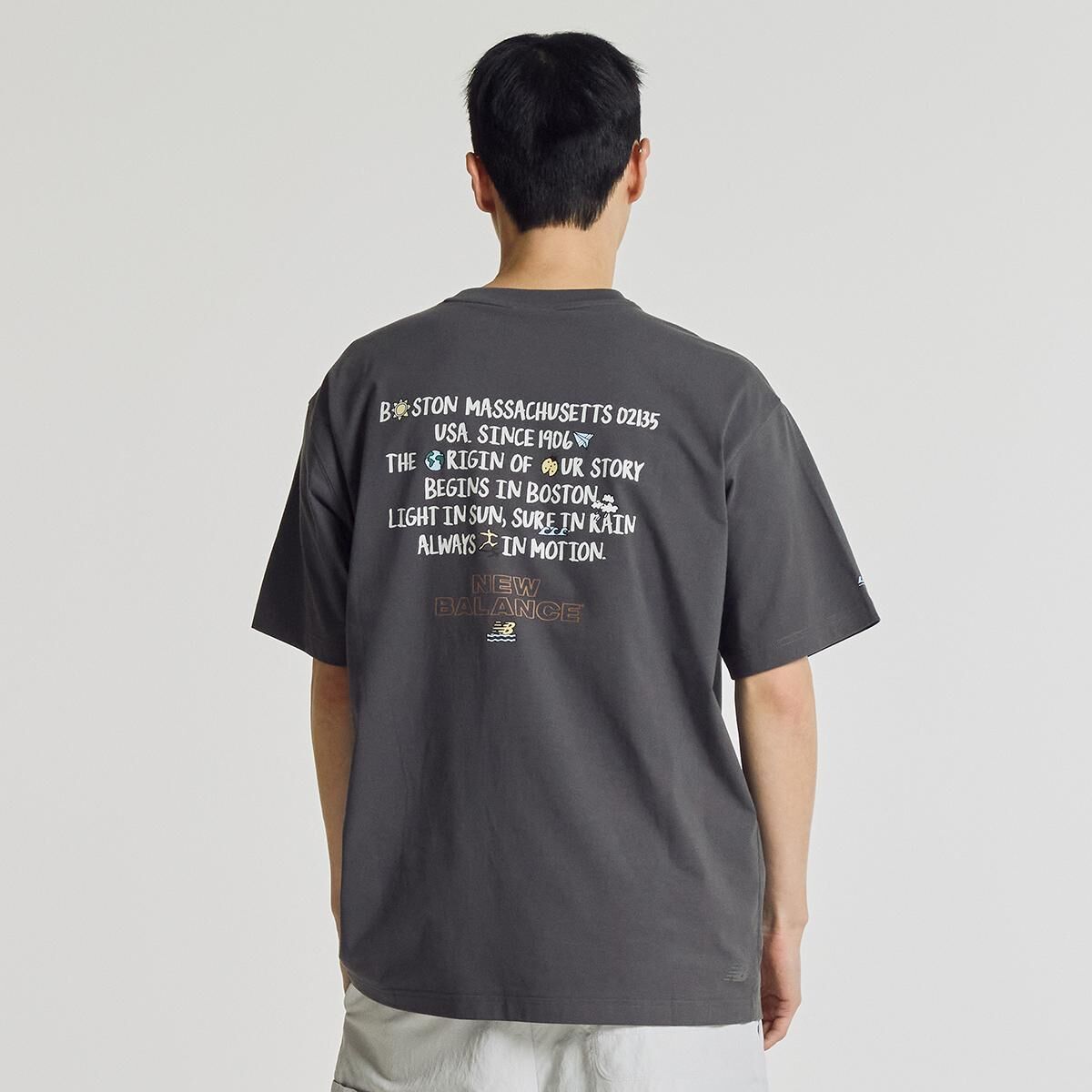 韓國代購 NEW BALANCE UNI Sunny Rainy Lettering Tee