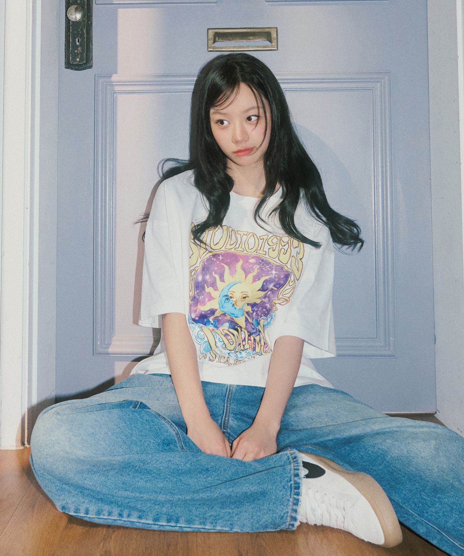 1993STUDIO 塔羅圖案寬版短袖 T-Shirt 93262TTS1013