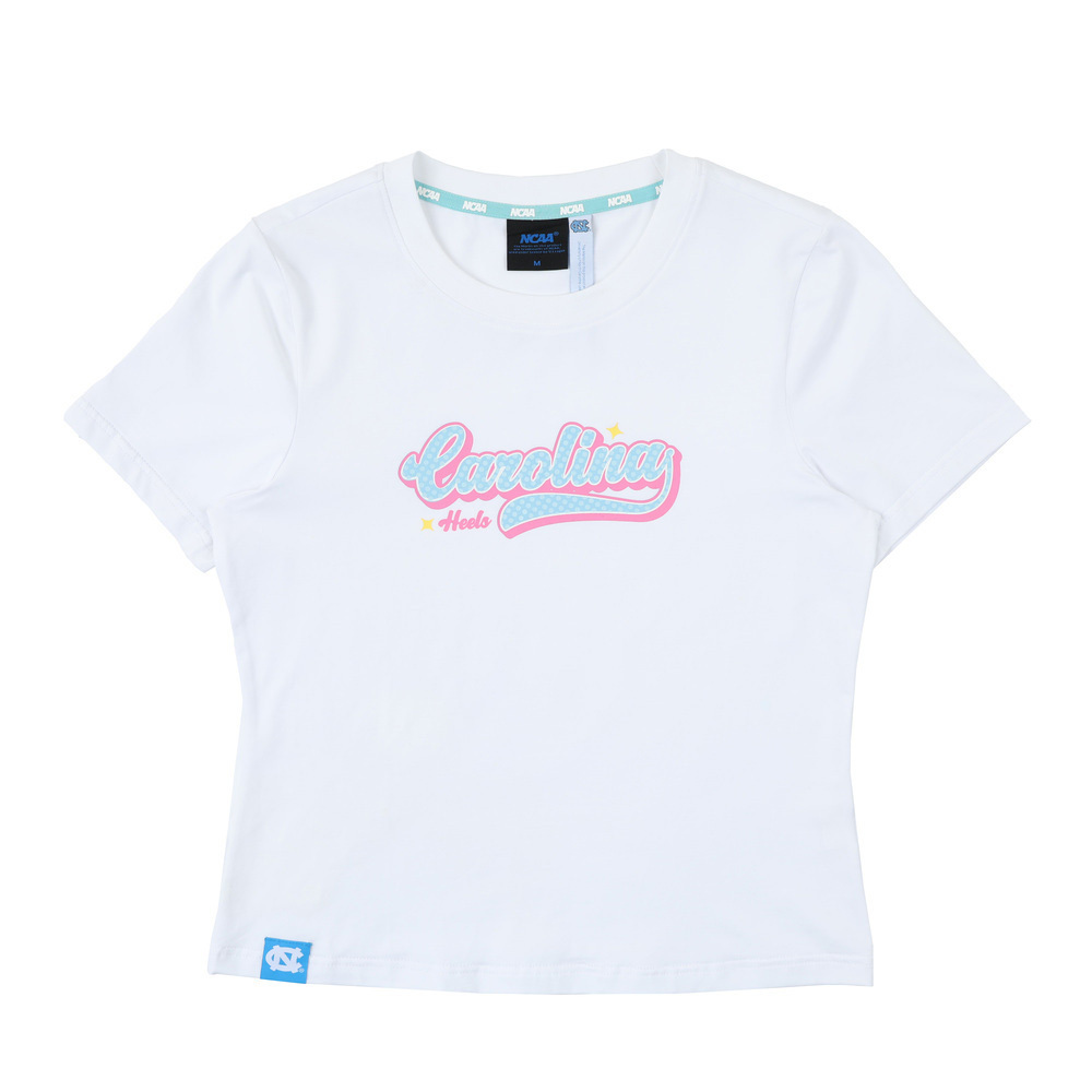 NCAA 短T 白 UNC 草寫 基本款 短袖 女 7622101100