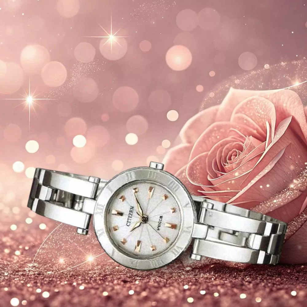 萬年鐘錶 - Citizen - Wicca   白面光動能手環造型女錶 15-1572-01  錶徑24MM