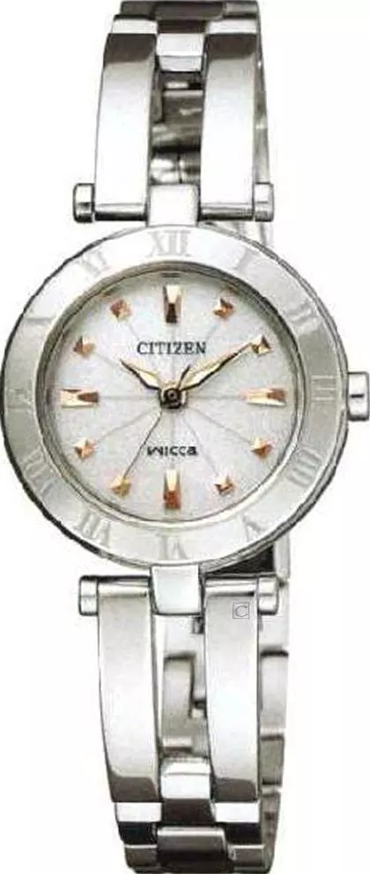 萬年鐘錶 - Citizen - Wicca   白面光動能手環造型女錶 15-1572-01  錶徑24MM