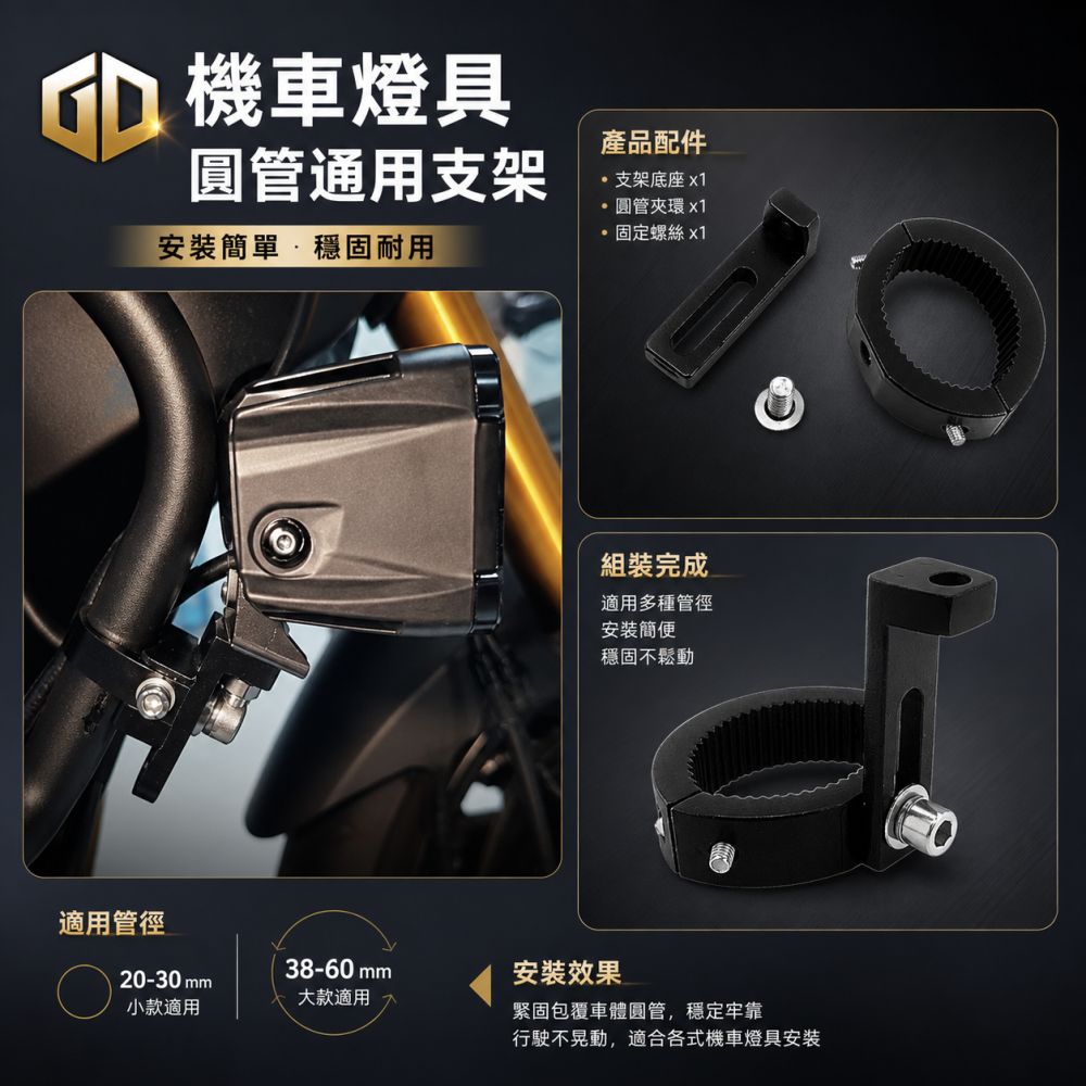 (A27) 圓管支架 晶典光電