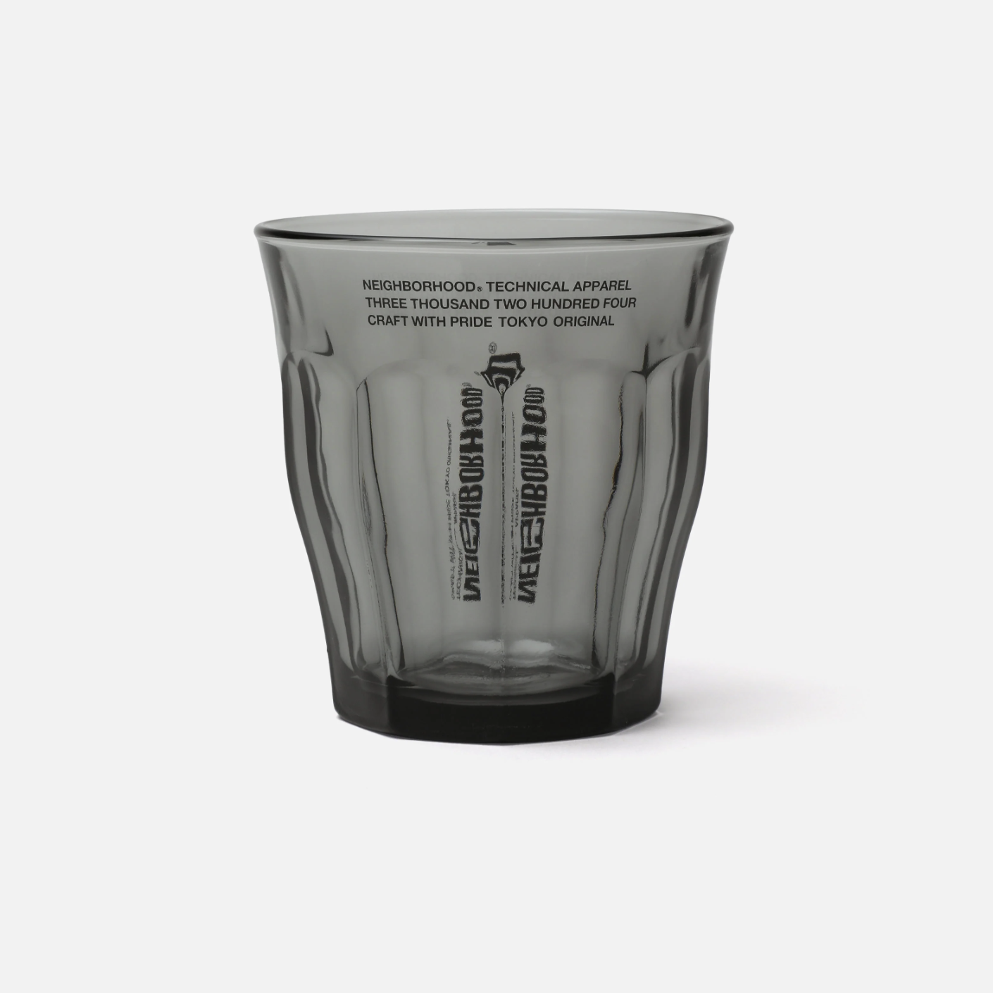 -(C7d)- NEIGHBORHOOD  LOGO DURALEX GLASS-M SET 玻璃杯 水杯 M尺寸 一組兩入 灰色-261WFNH-AC05