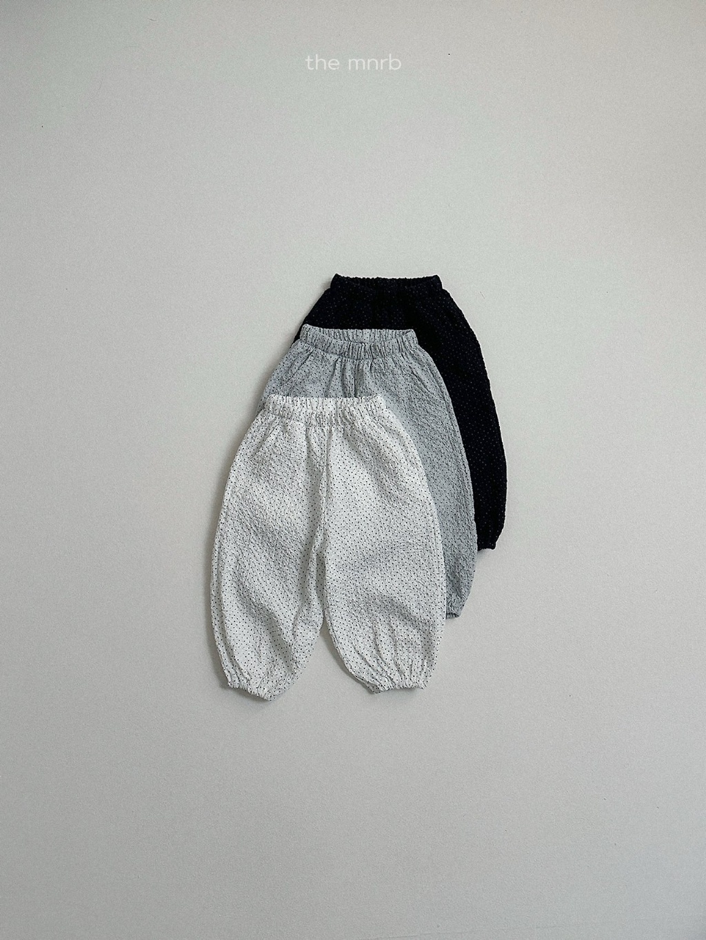 韓國🇰🇷Minirobe 點點皺皺布束口褲(S-XL)