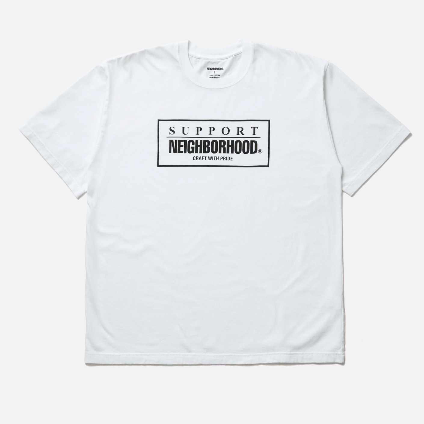 -(B3d05)- NEIGHBORHOOD  NH . TEE SS-7 LOGO 膠印 短Ｔ 黑色/白色-261PCNH-ST07
