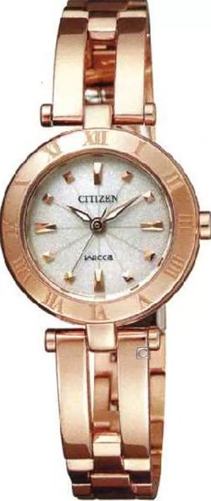 萬年鐘錶 - Citizen - Wicca   玫瑰金光動能手環造型女錶 15-1573-01 錶徑24MM