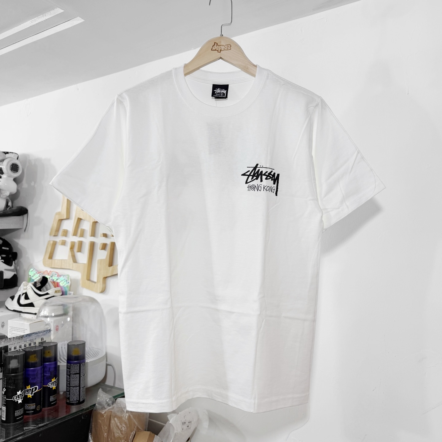STUSSY STOCK HONGKONG EXCLUSIVE TEE WHITE 香港限定短袖