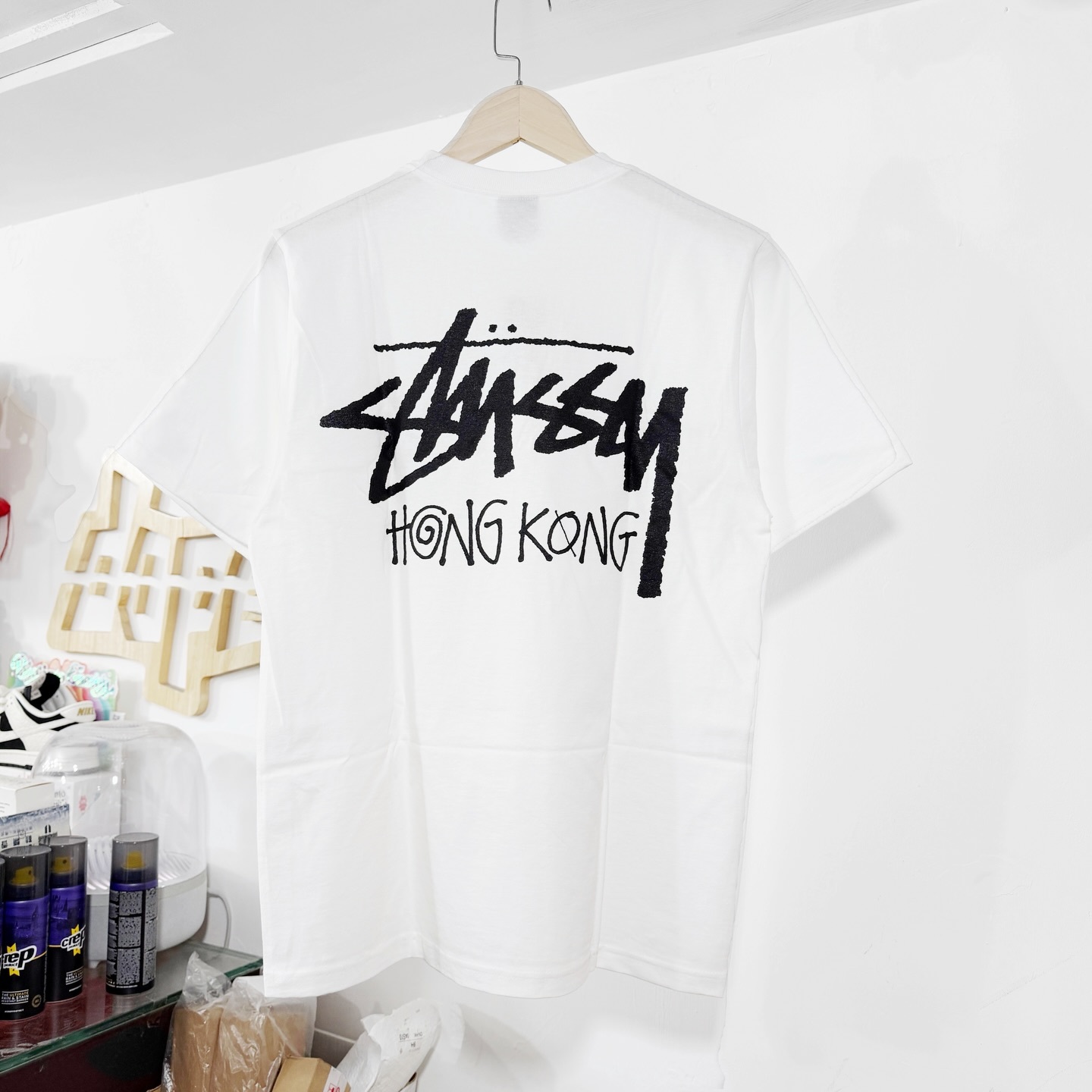 STUSSY STOCK HONGKONG EXCLUSIVE TEE WHITE 香港限定短袖