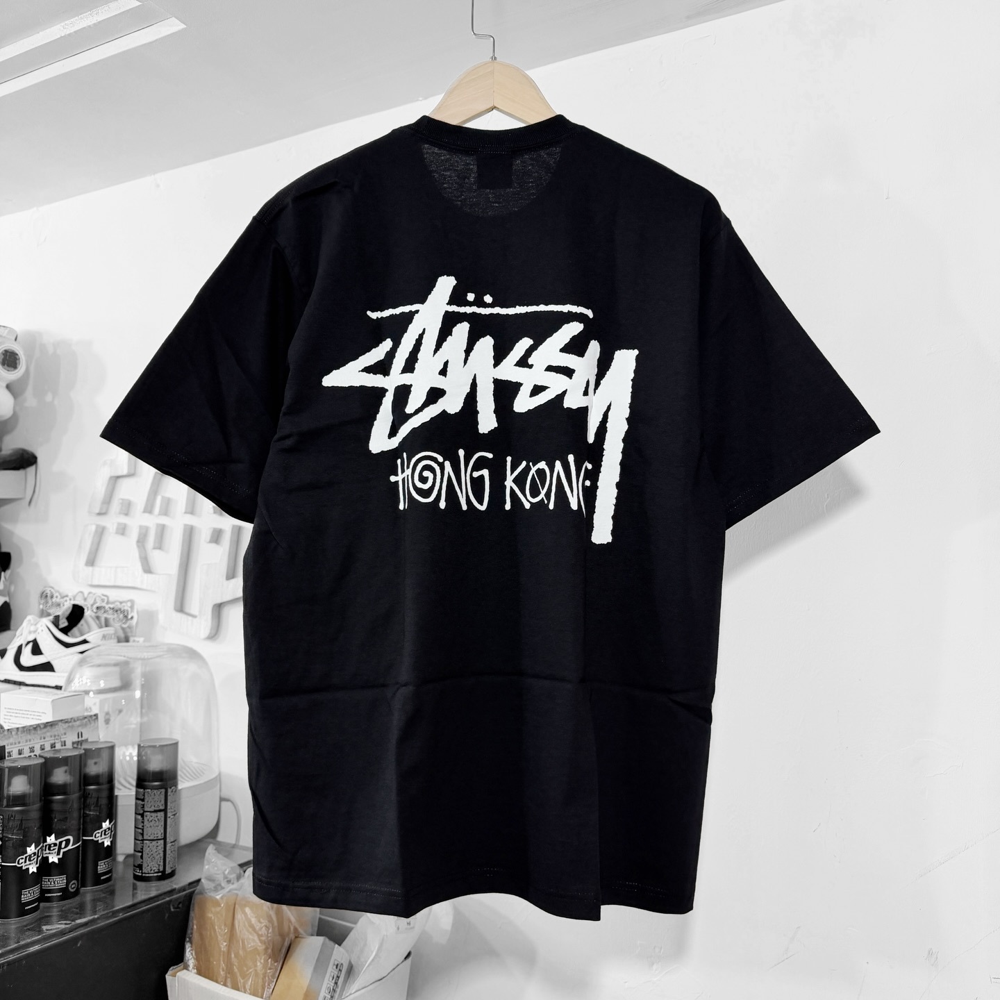 STUSSY STOCK HONGKONG EXCLUSIVE TEE BLACK 香港限定短袖