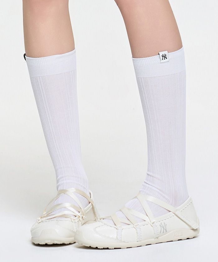 MLB 厚底瑪莉珍鞋 NY (象牙白) 3ASXMJ56N-50IVS