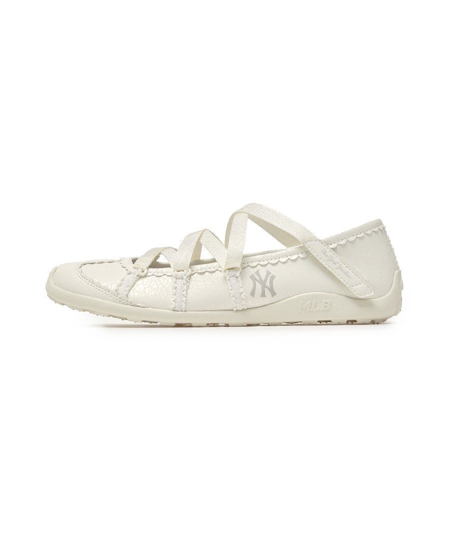 MLB 厚底瑪莉珍鞋 NY (象牙白) 3ASXMJ56N-50IVS