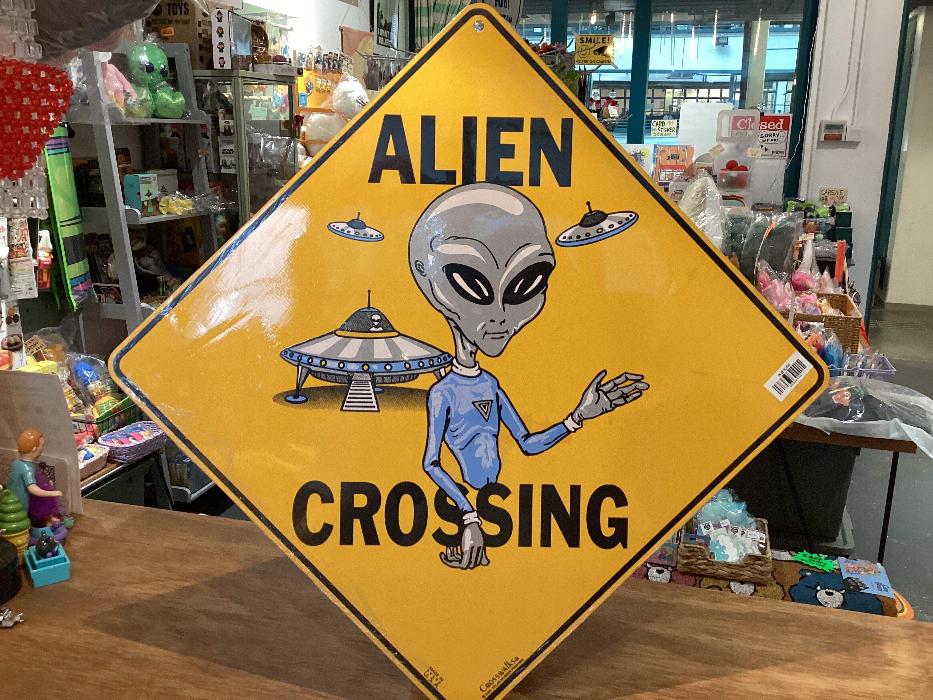 Ufo Alien Crossing Sign Made in USA