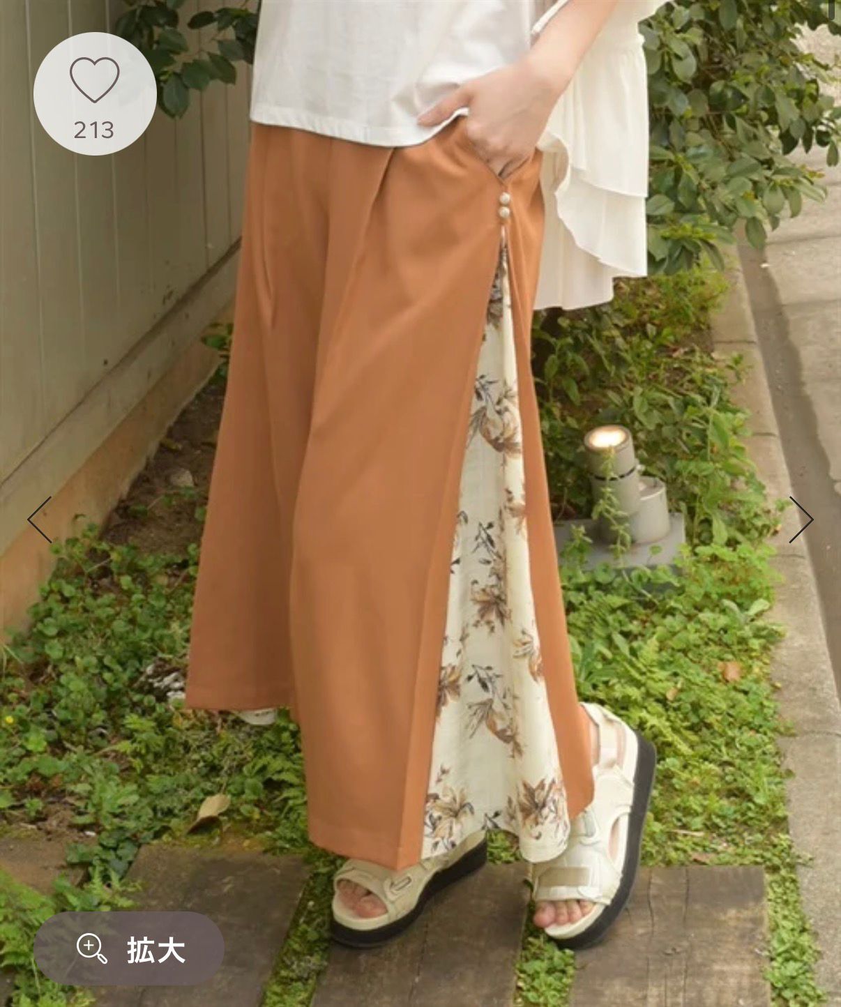AX52 新款闊褲碎花 腰26-38 長35 hip 50 $369