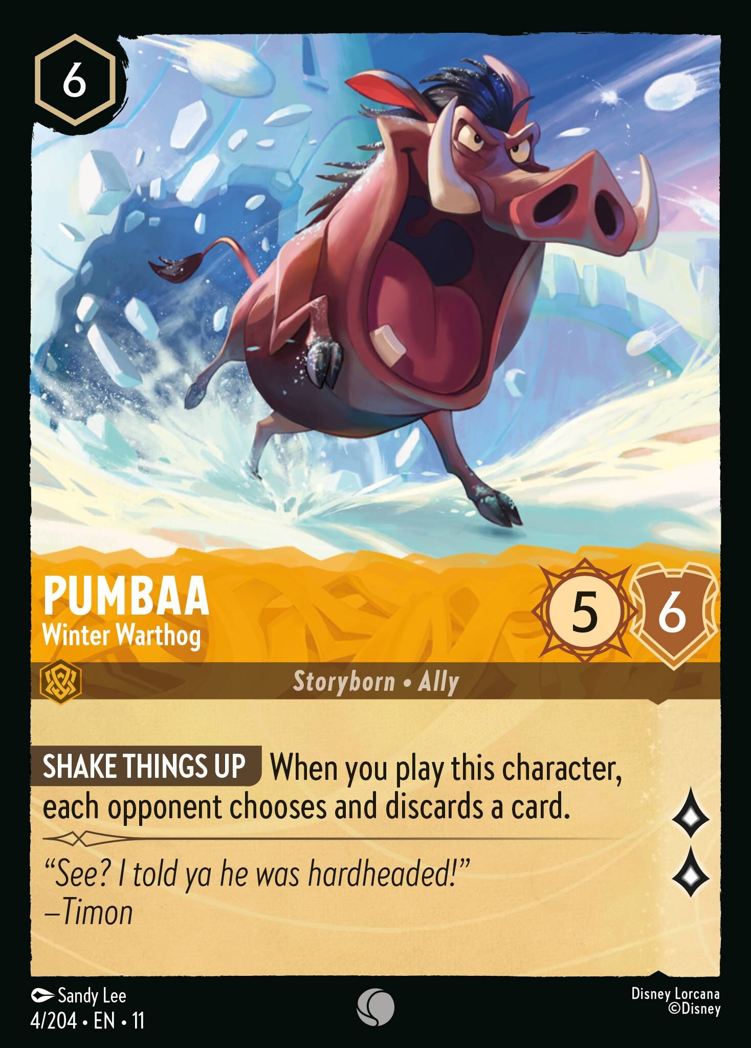 Winterspell - 4/204 Pumbaa - Winter Warthog C