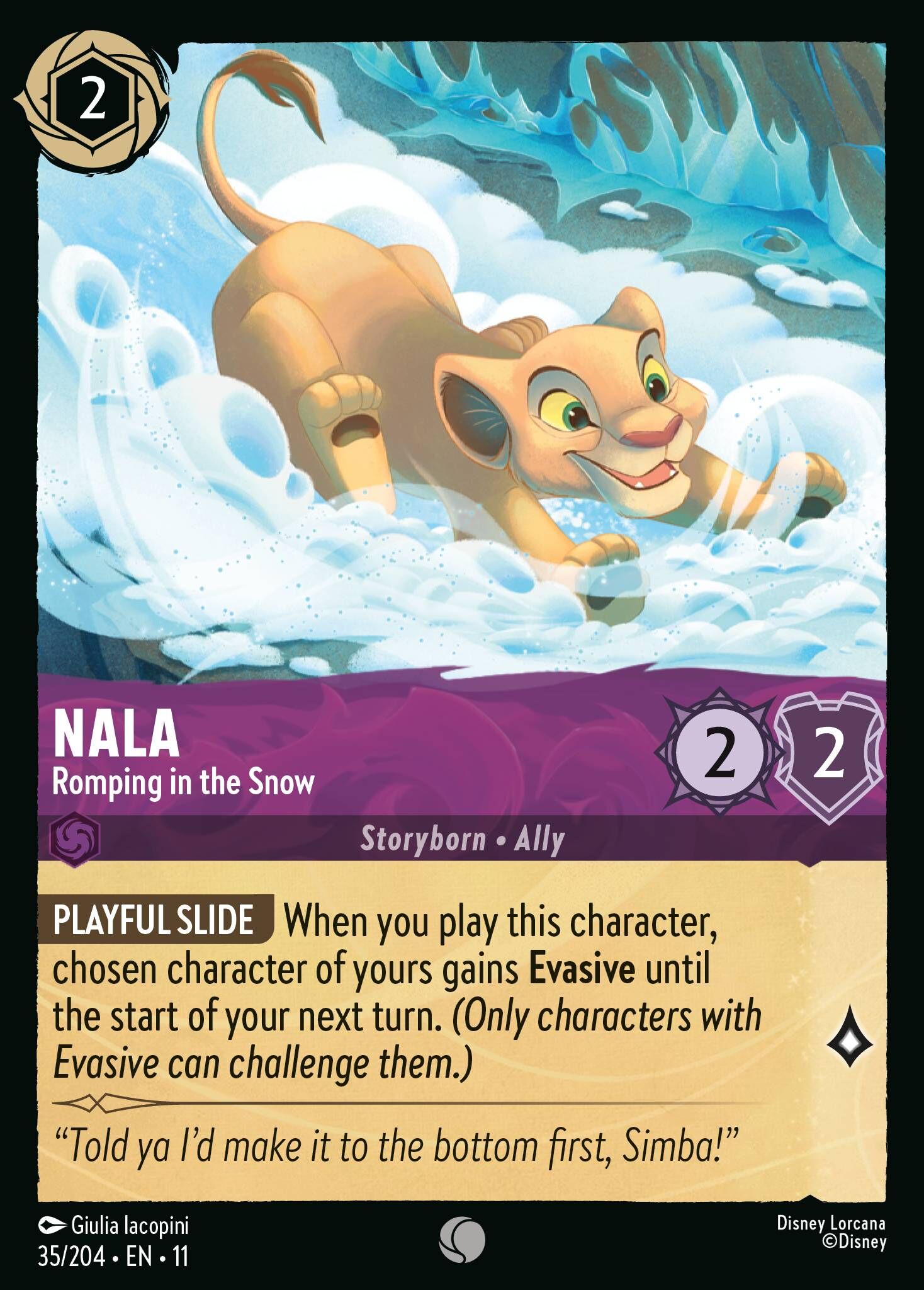 Winterspell - 35/204 Nala - Romping in the Snow C