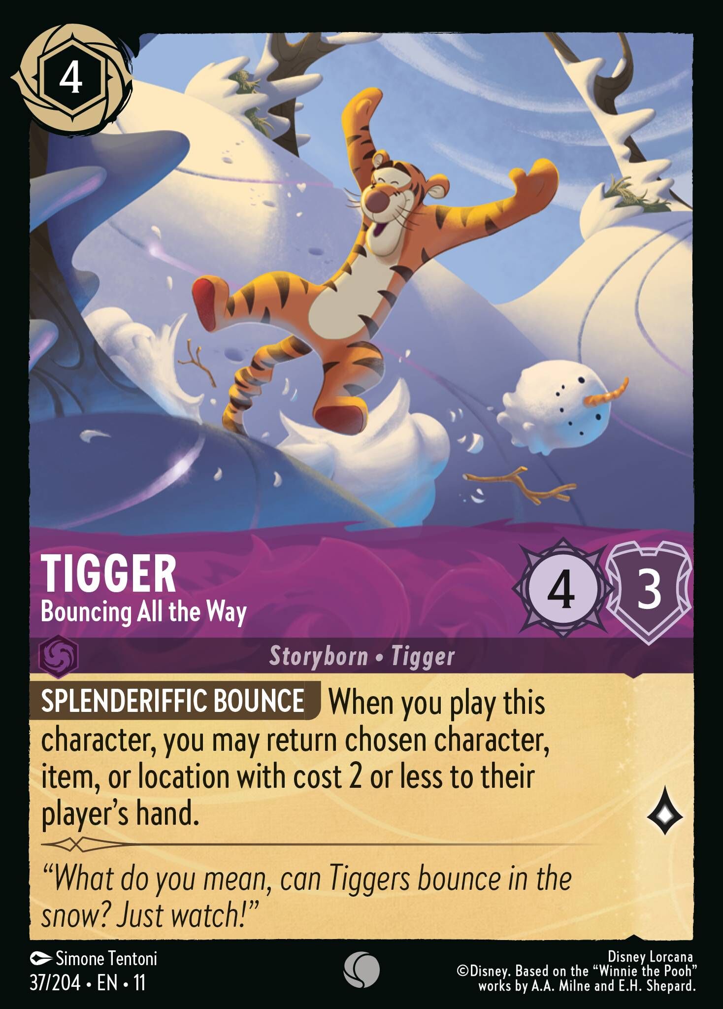 Winterspell - 37/204 Tigger - Bouncing All the Way C