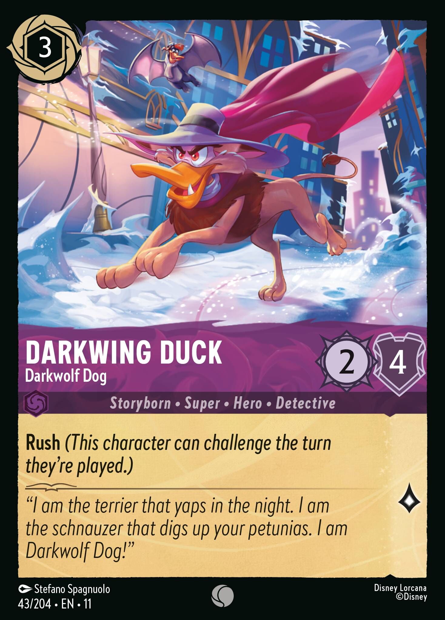 Winterspell - 43/204 Darkwing Duck - Darkwolf Dog C