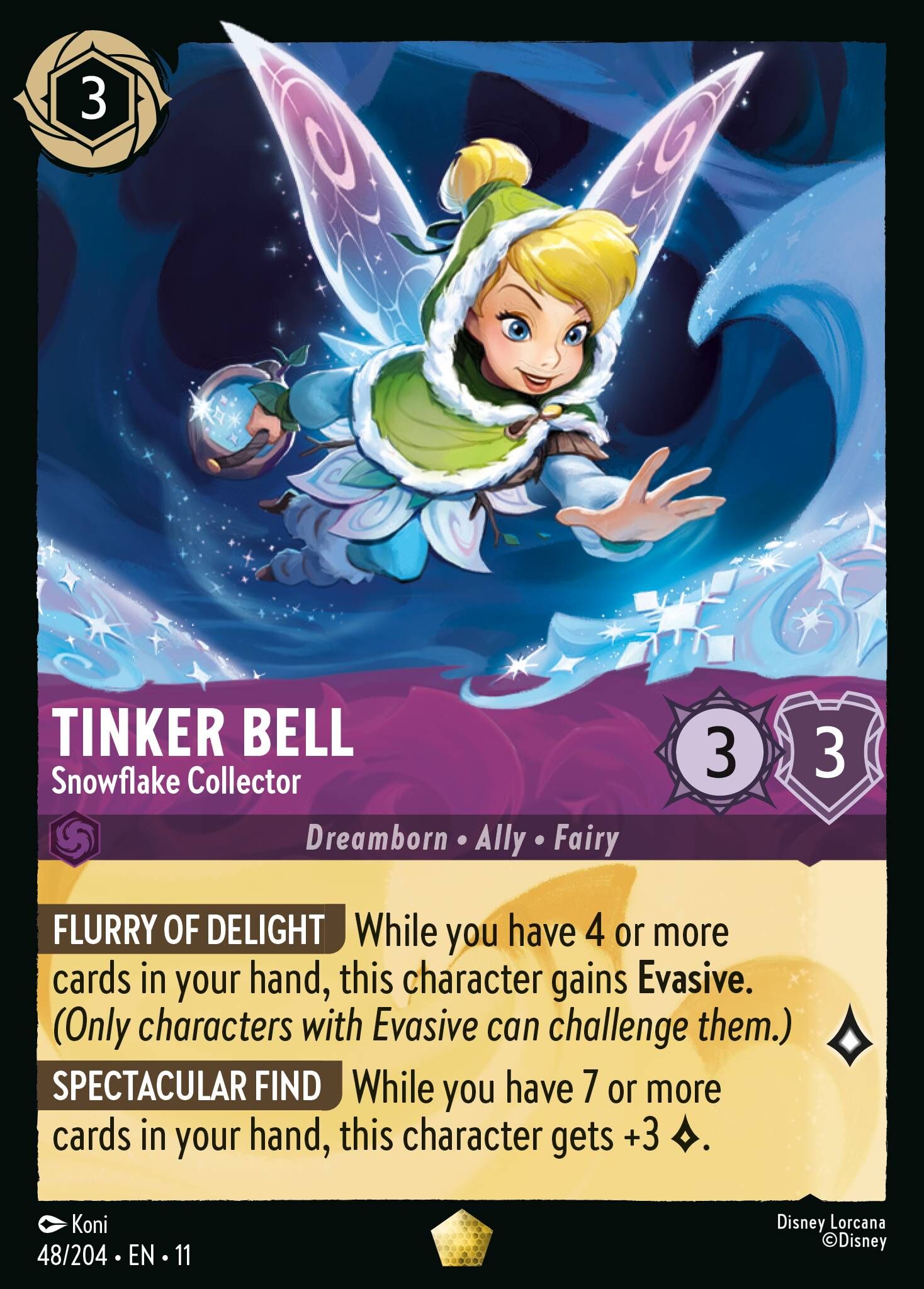 Winterspell - 48/204 Tinker Bell - Snowflake Collector L