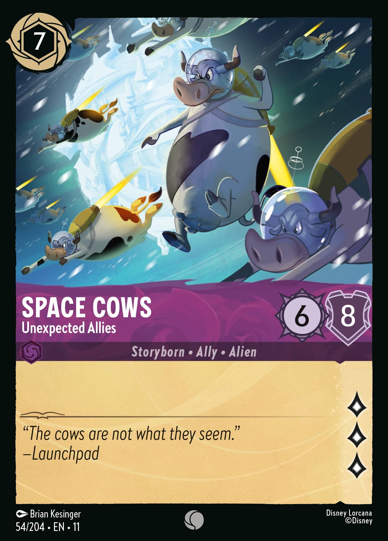 Winterspell - 54/204 Space Cows - Unexpected Allies C