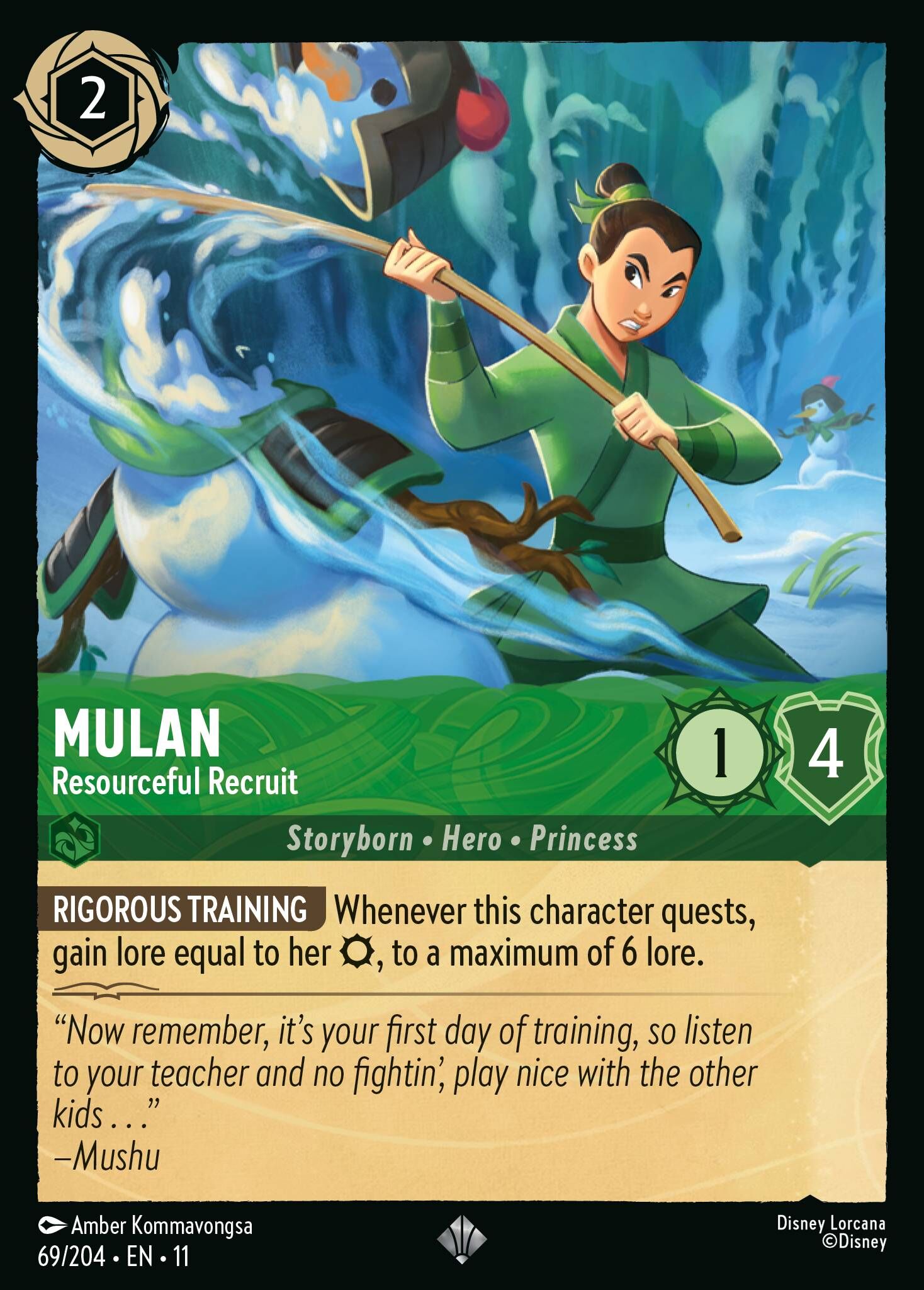 Winterspell - 69/204 Mulan - Resourceful Recruit SR