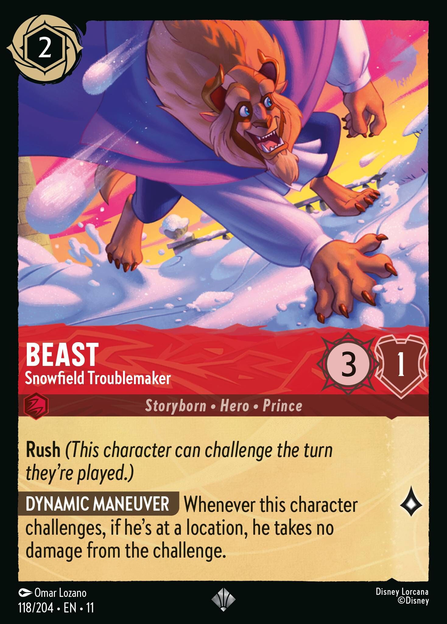 Winterspell - 118/204 Beast - Snowfield Troublemaker SR