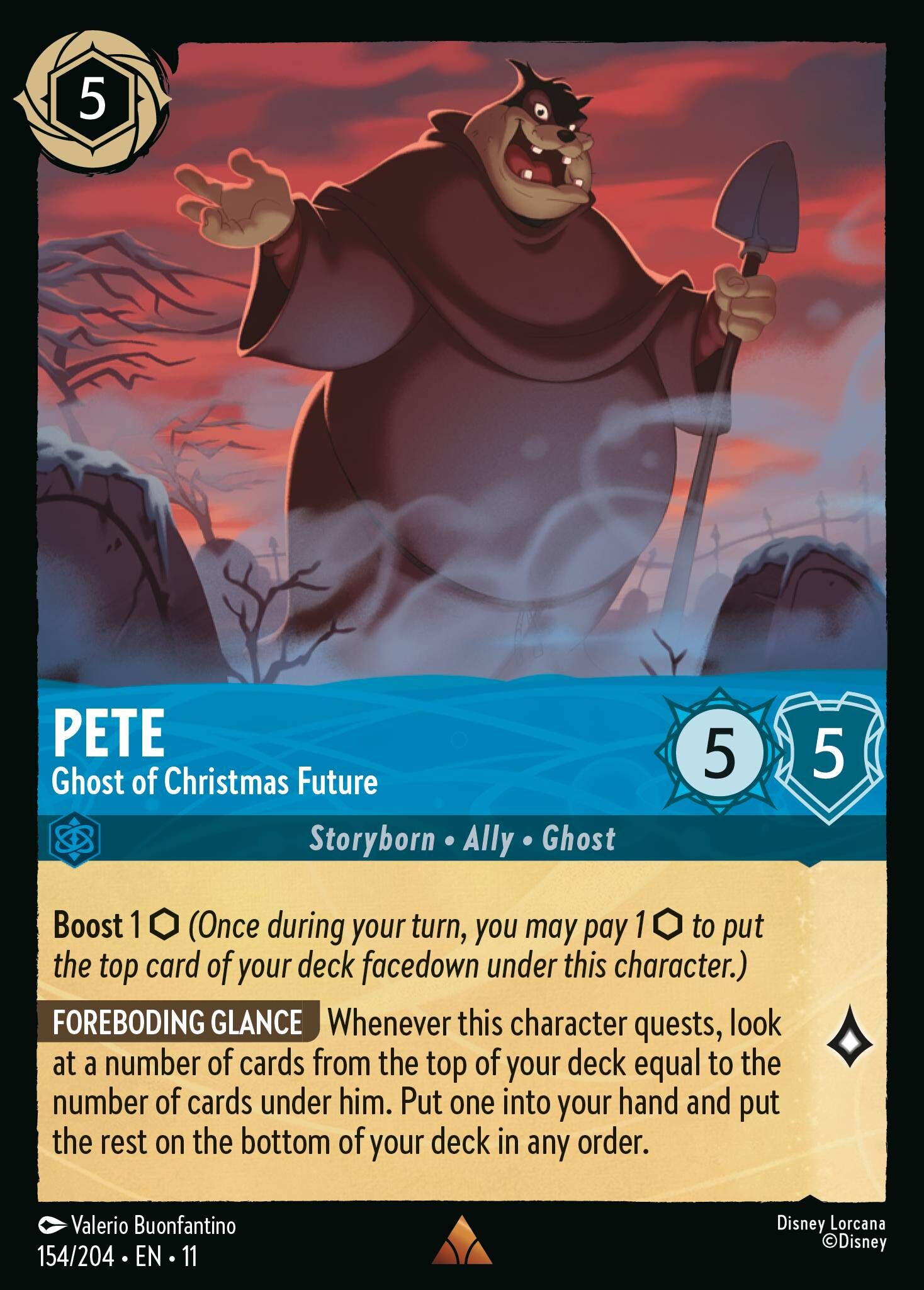 Winterspell - 154/204 Pete - Ghost of Christmas Future R