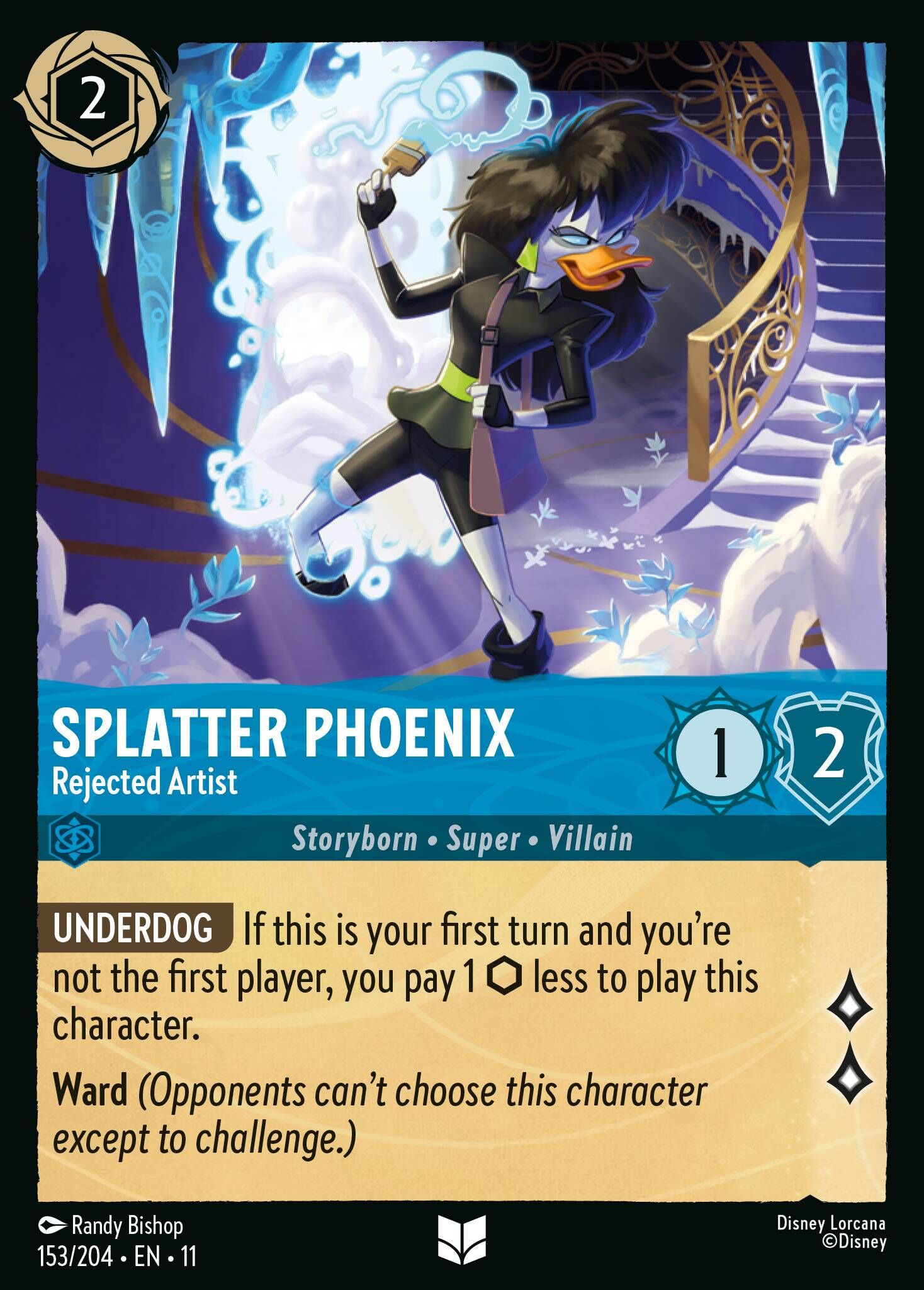 Winterspell - 153/204 Splatter Phoenix - Rejected Artist UC