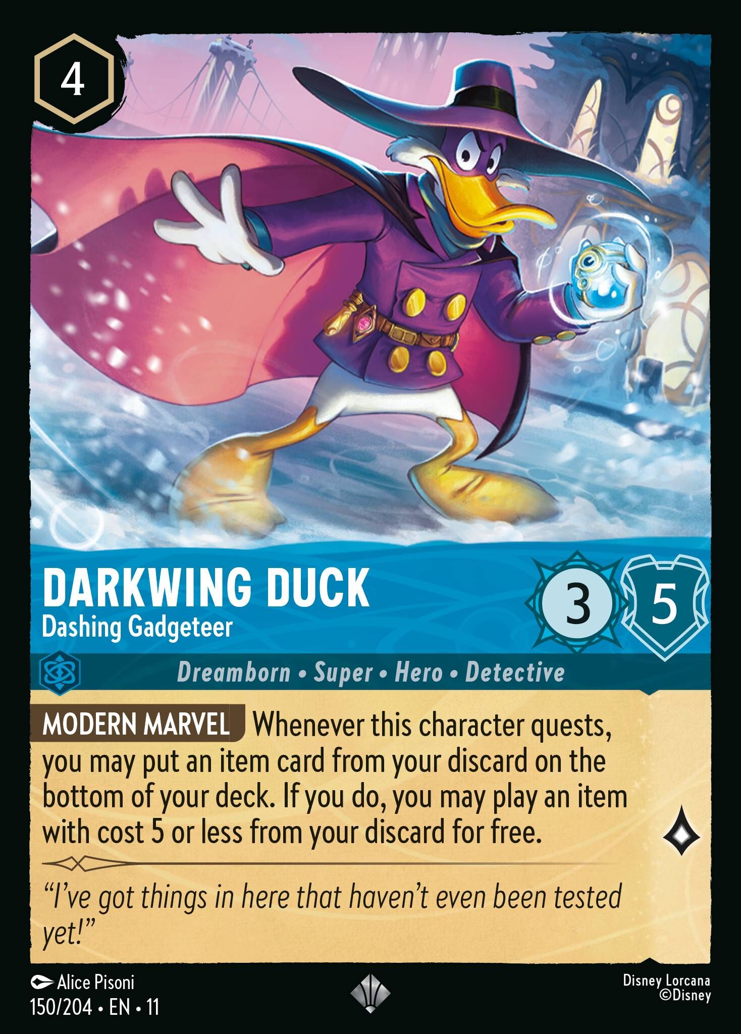 Winterspell - 150/204 Darkwing Duck - Dashing Gadgeteer SR