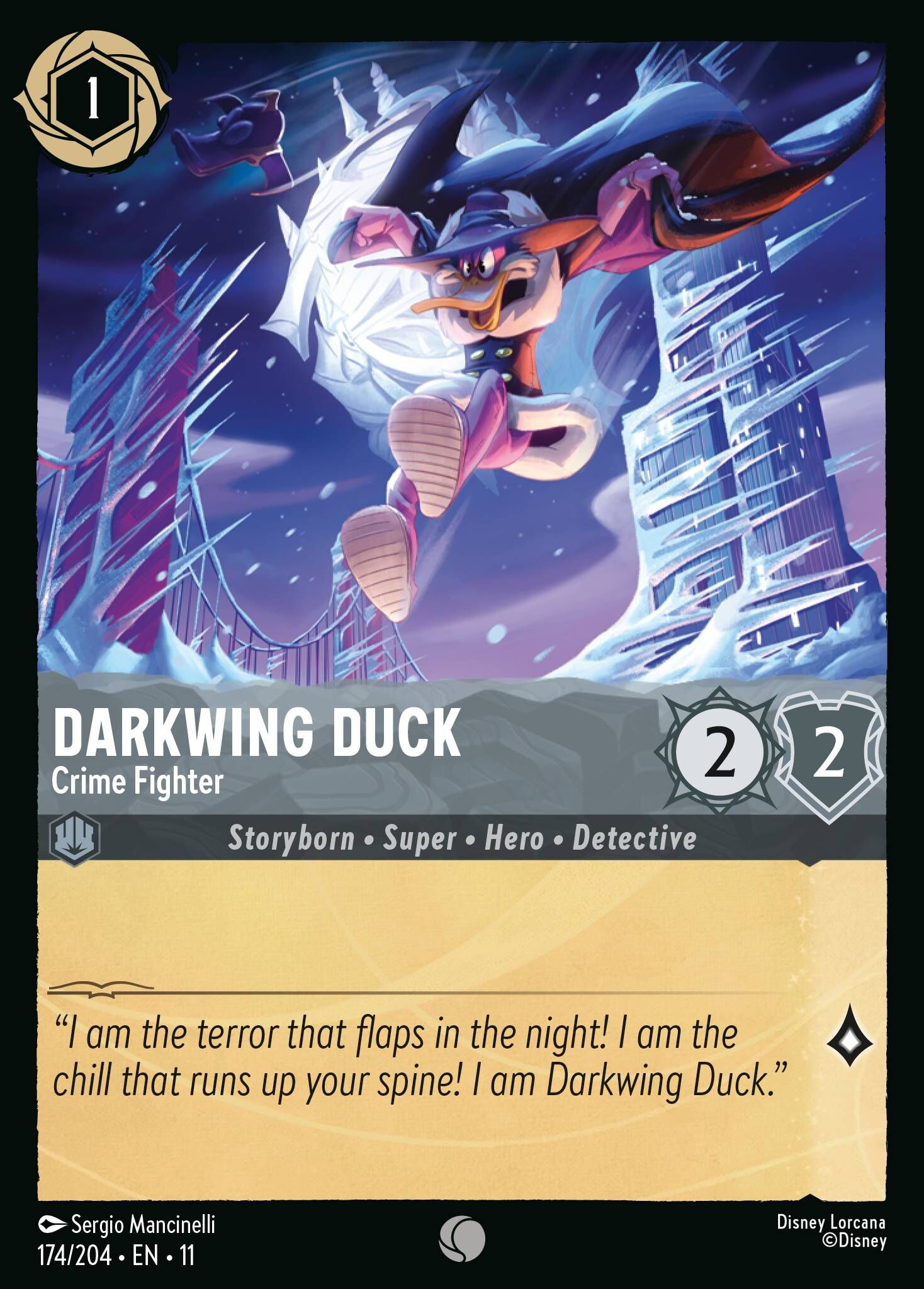 Winterspell - 174/204 Darkwing Duck - Crime Fighter C
