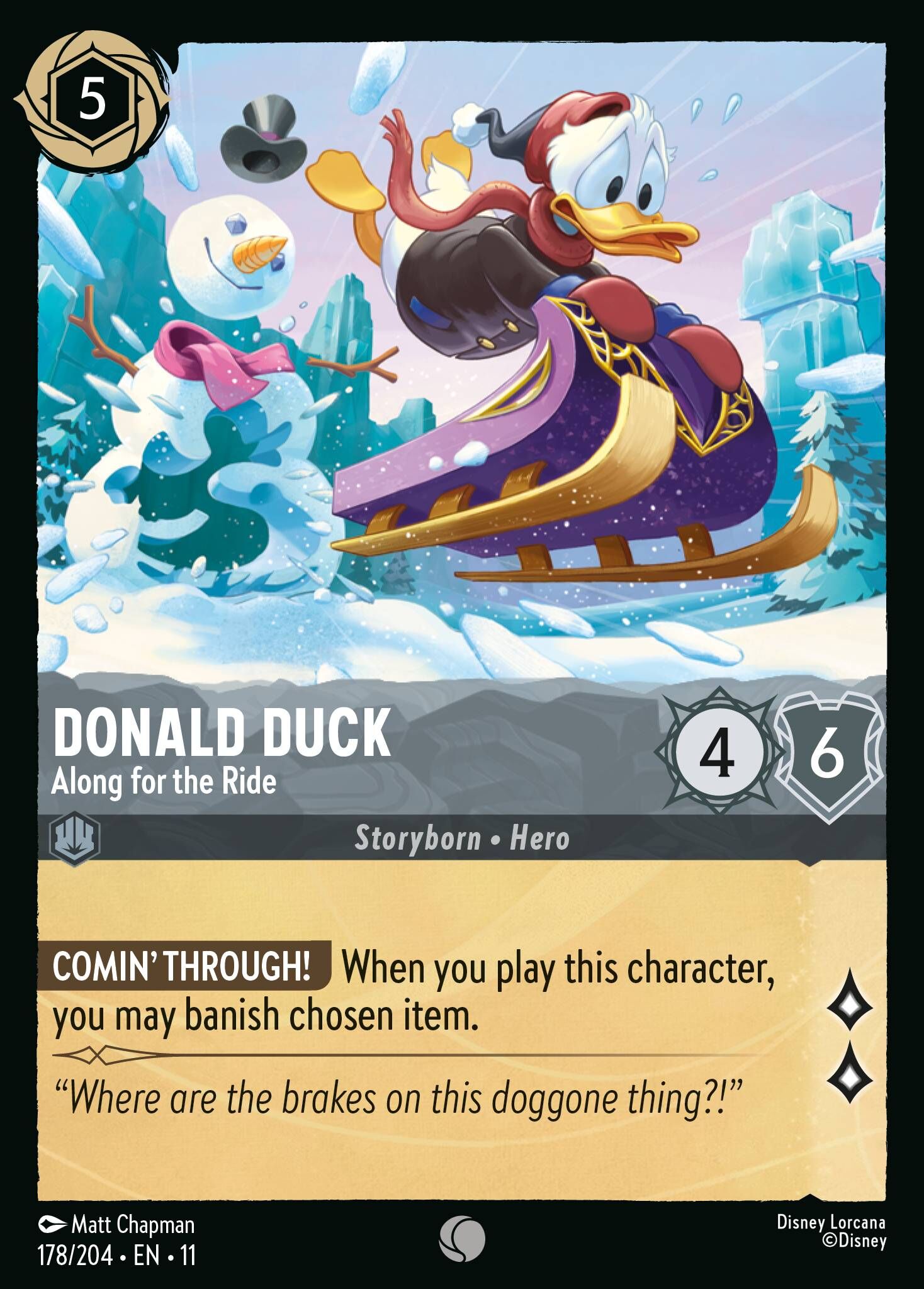 Winterspell - 178/204 Donald Duck - Along for the Ride C