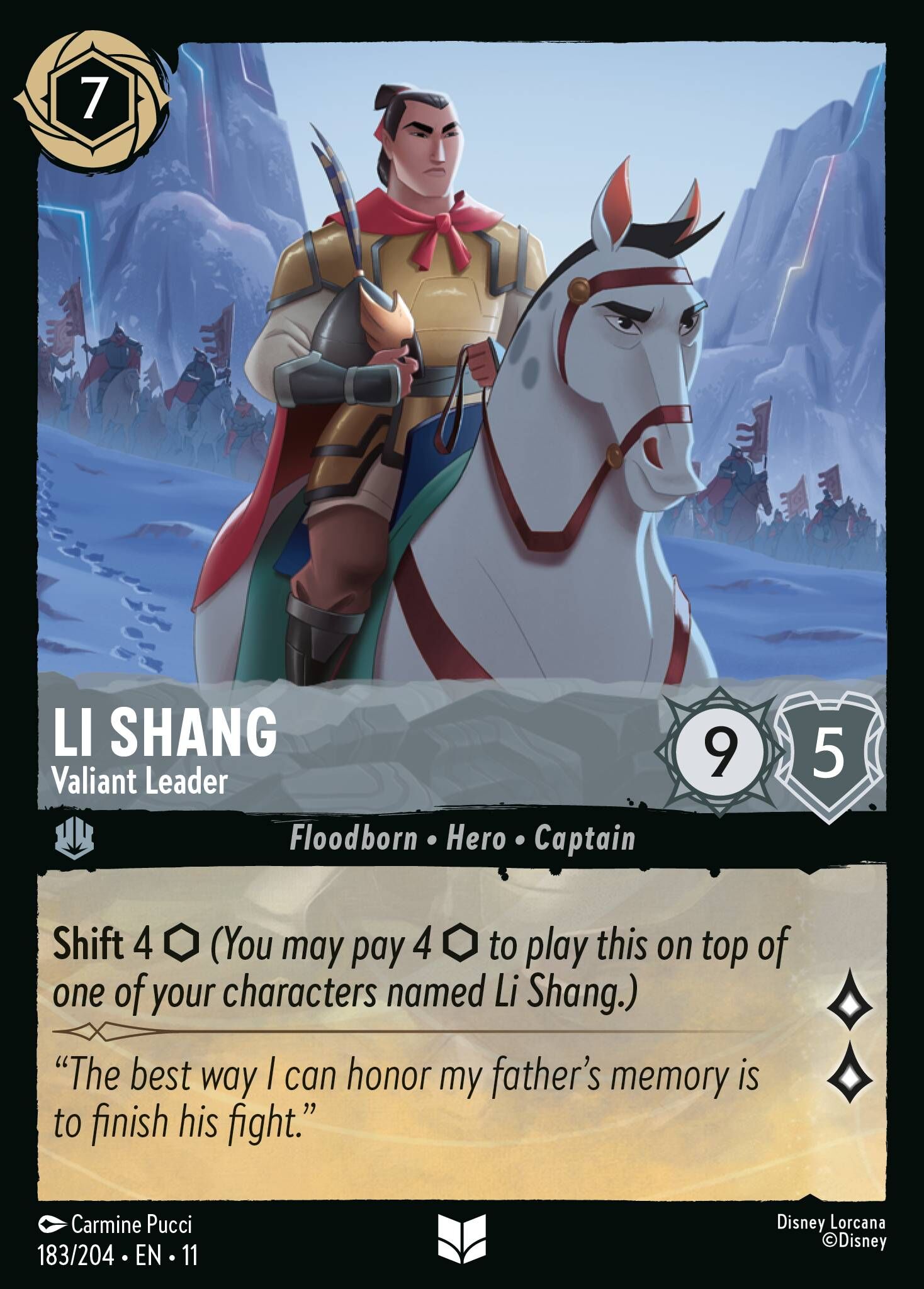 Winterspell - 183/204 Li Shang - Valiant Leader UC