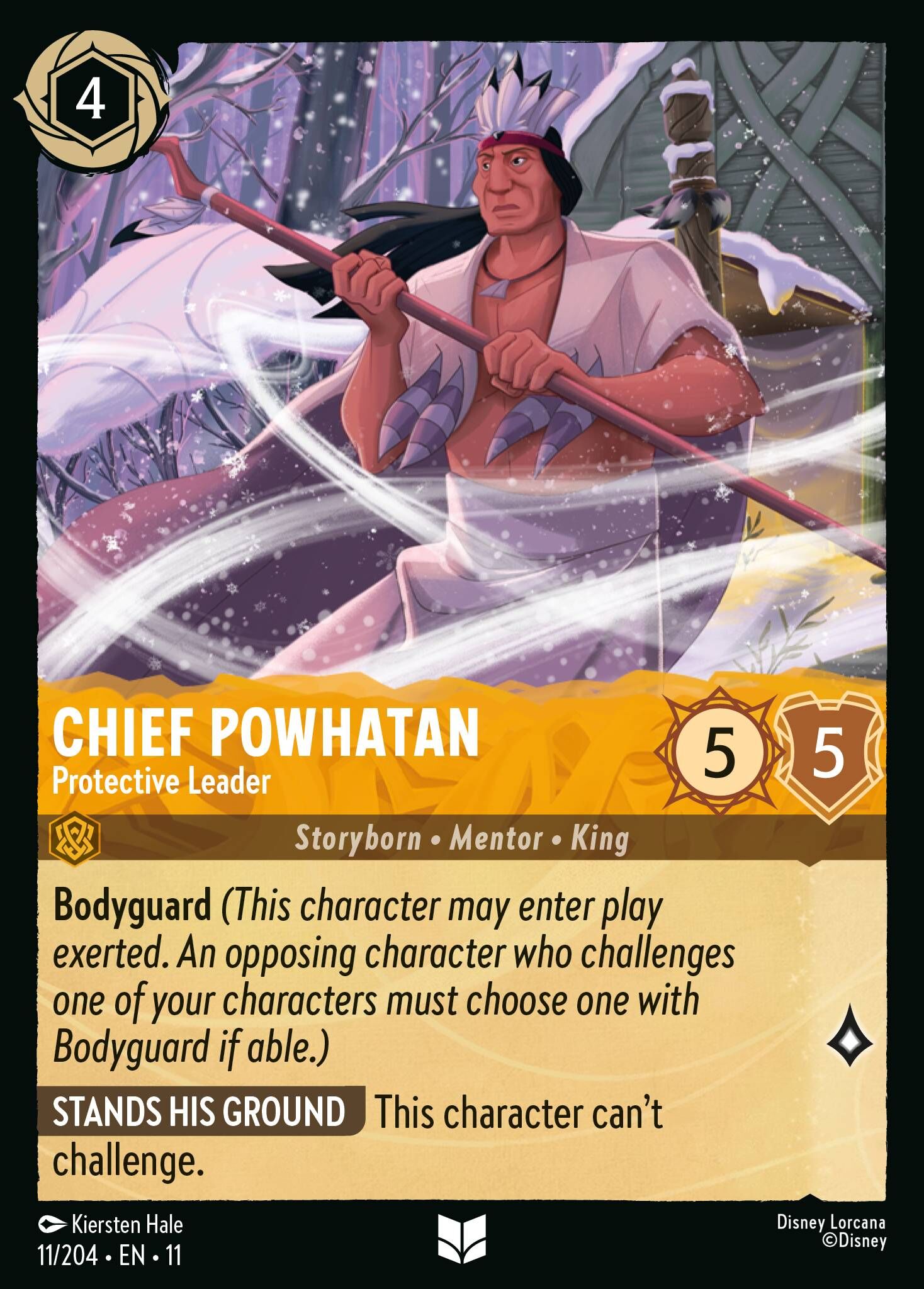 Winterspell - 11/204 Chief Powhatan - Protective Leader UC (Foil)
