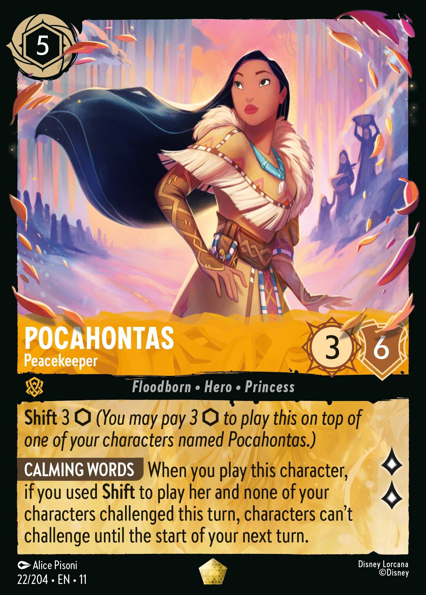 Winterspell - 22/204 Pocahontas - Peacekeeper L (Foil)