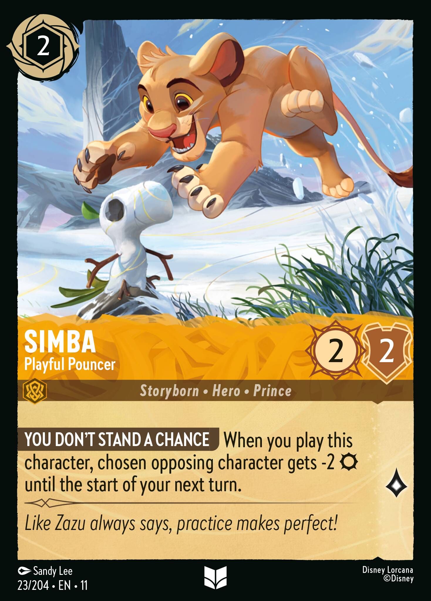 Winterspell - 23/204 Simba - Playful Pouncer UC (Foil)