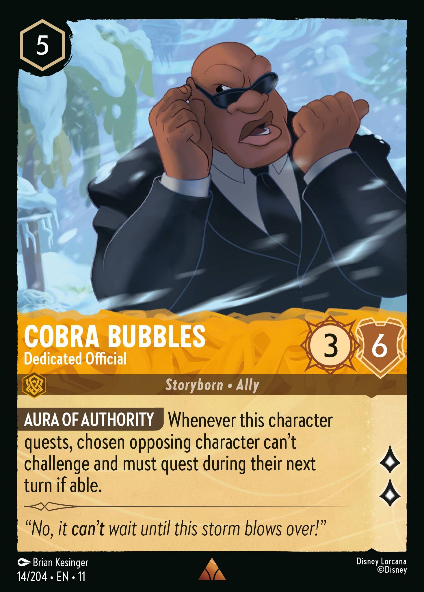 Winterspell - 14/204 Cobra Bubbles - Dedicated Official R (Foil)