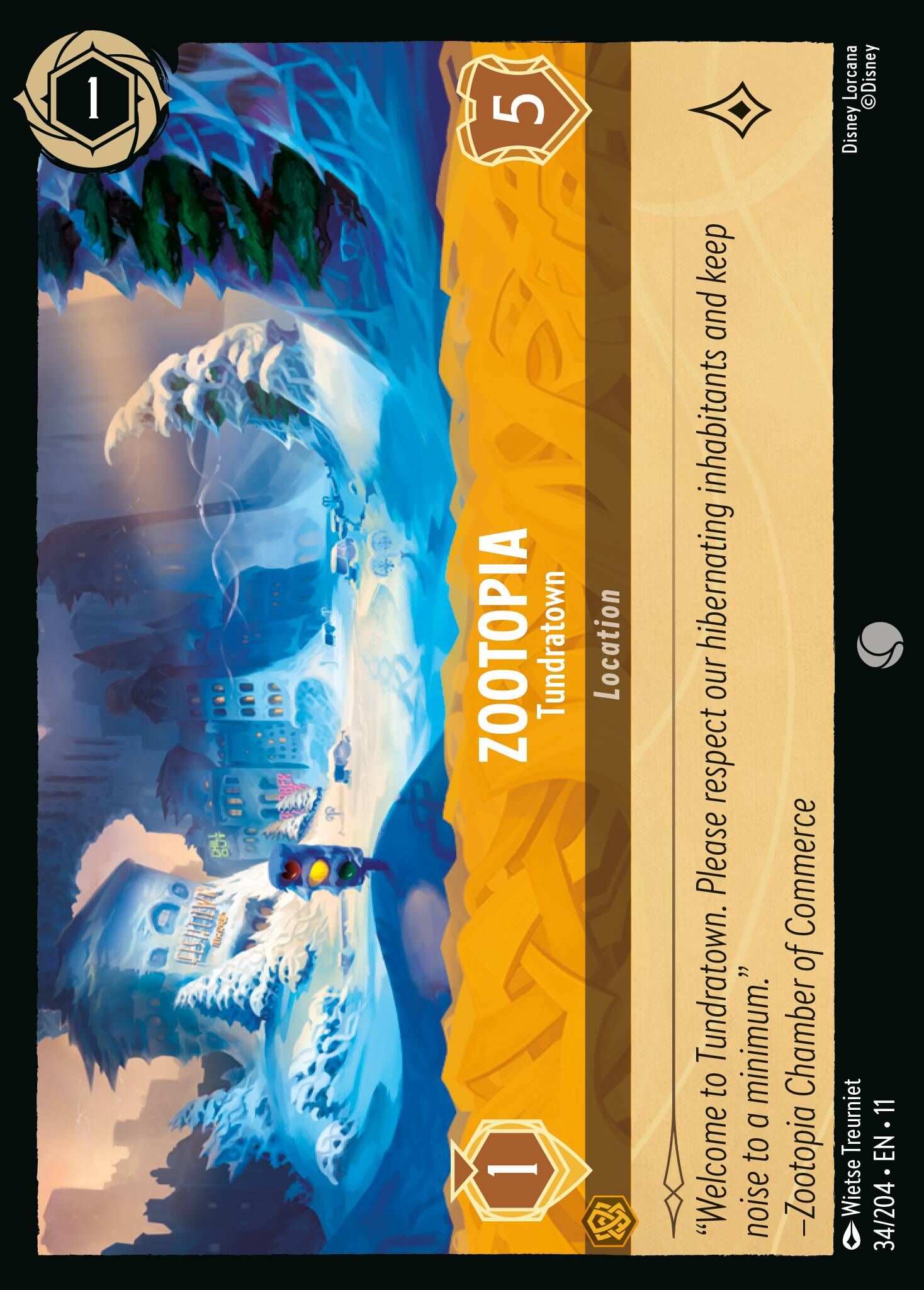 Winterspell - 34/204 Zootopia - Tundratown C (Foil)