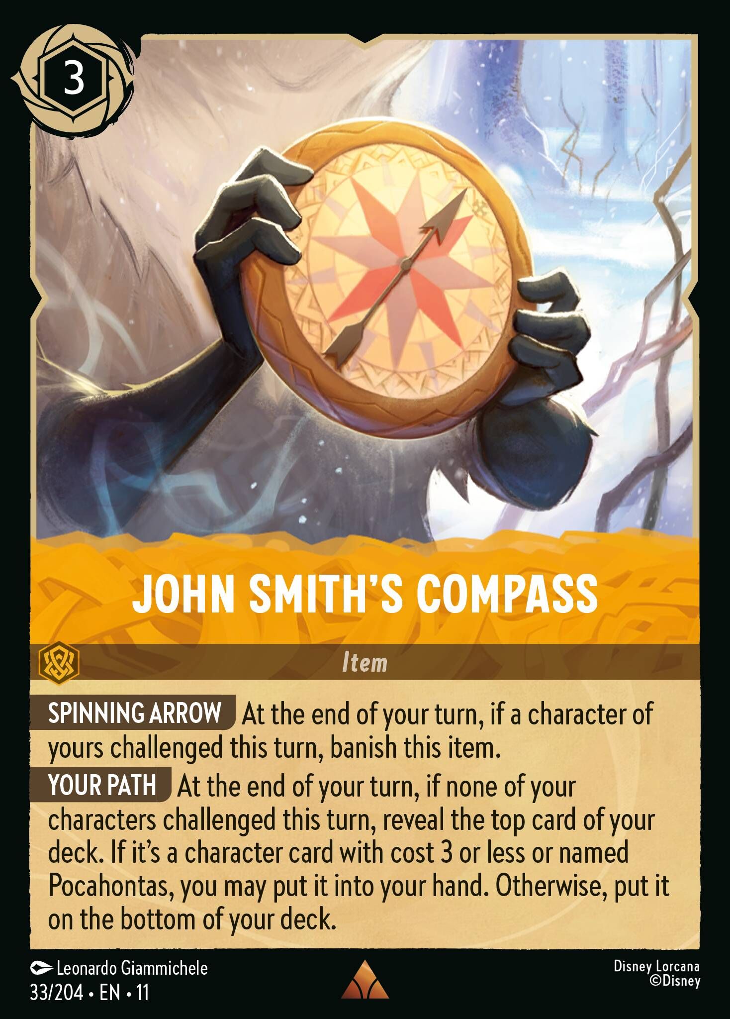 Winterspell - 33/204 John Smith's Compass R (Foil)