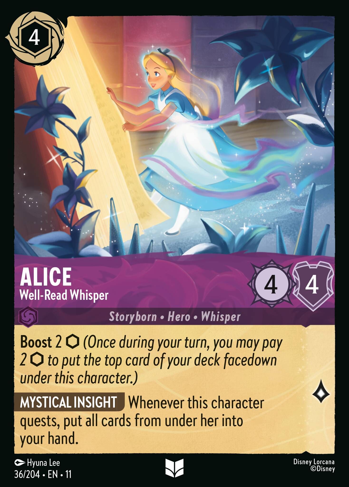 Winterspell - 36/204 Alice - Well-Read Whisper UC (Foil)